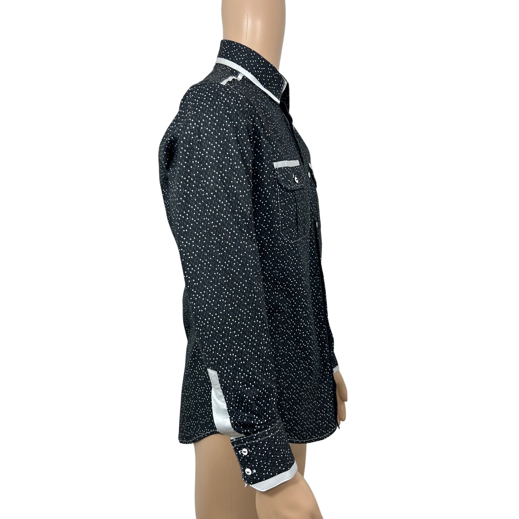 Other Envy Collection Men’s Button Down Shirt M Black Grey Trim Po Size US M / EU 48-50 / 2 - 4 Thumbnail