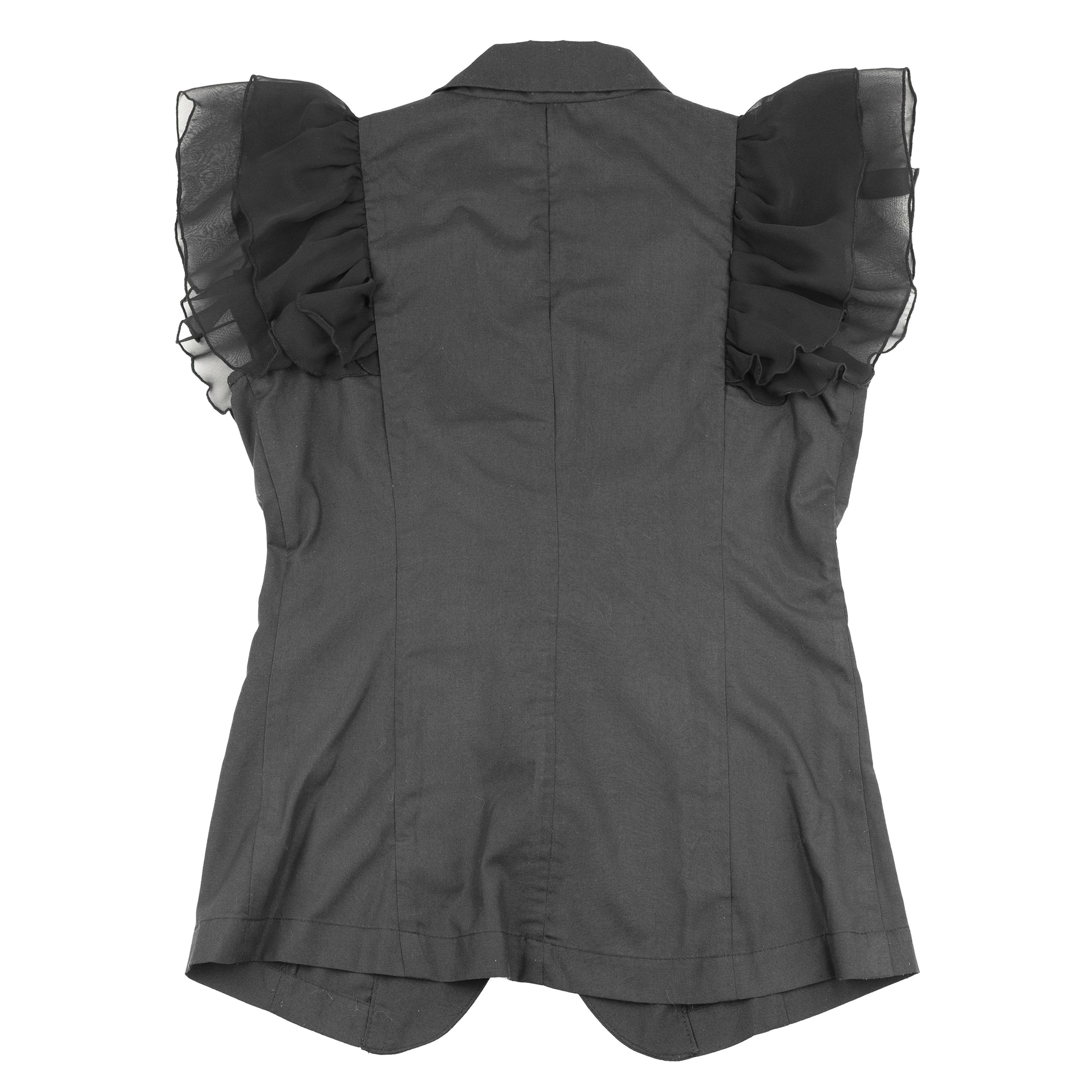 Marc Jacobs Marc Jacobs Black Ruffled Sleeves Vest Top Size M / US 6-8 / IT 42-44 - 2 Thumbnail