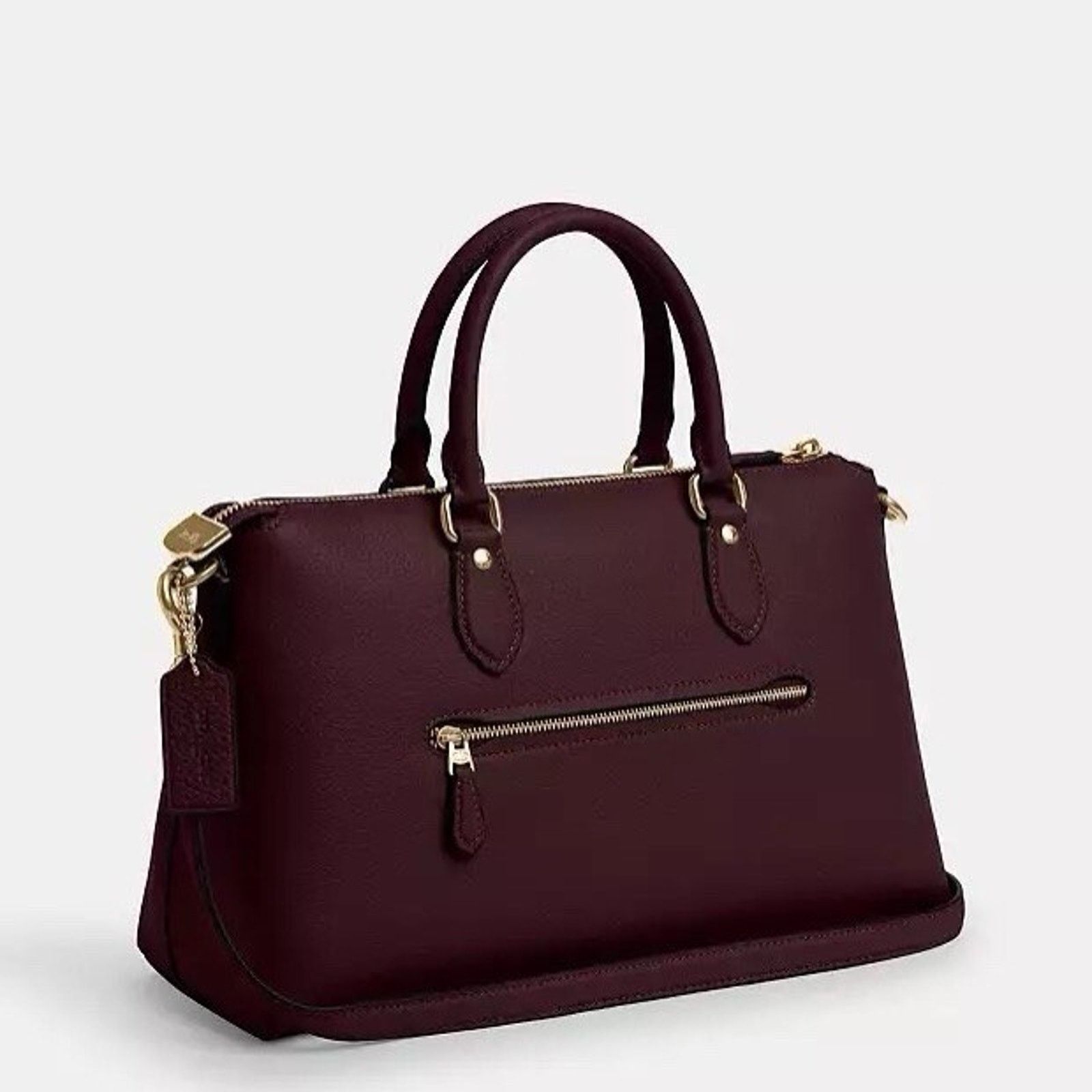 Coach NWT COACH Georgia Satchel Signature Canvas CR156 Gold/Merlot Size ONE SIZE - 9 Thumbnail