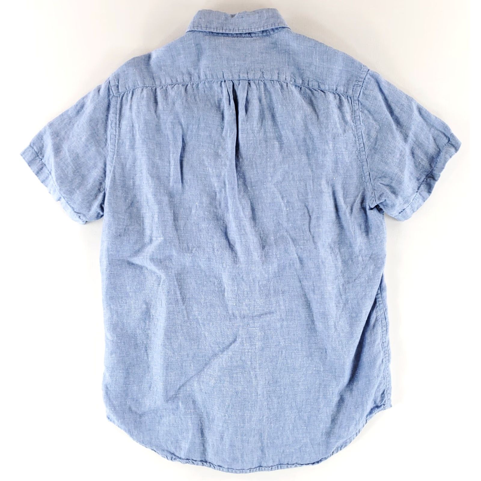 J.Crew J.CREW Shirt Short Sleeve Mens S Blue 100% Irish Linen Baird McNutt Button Down Holiday? Size US S / EU 44-46 / 1 - 3 Thumbnail