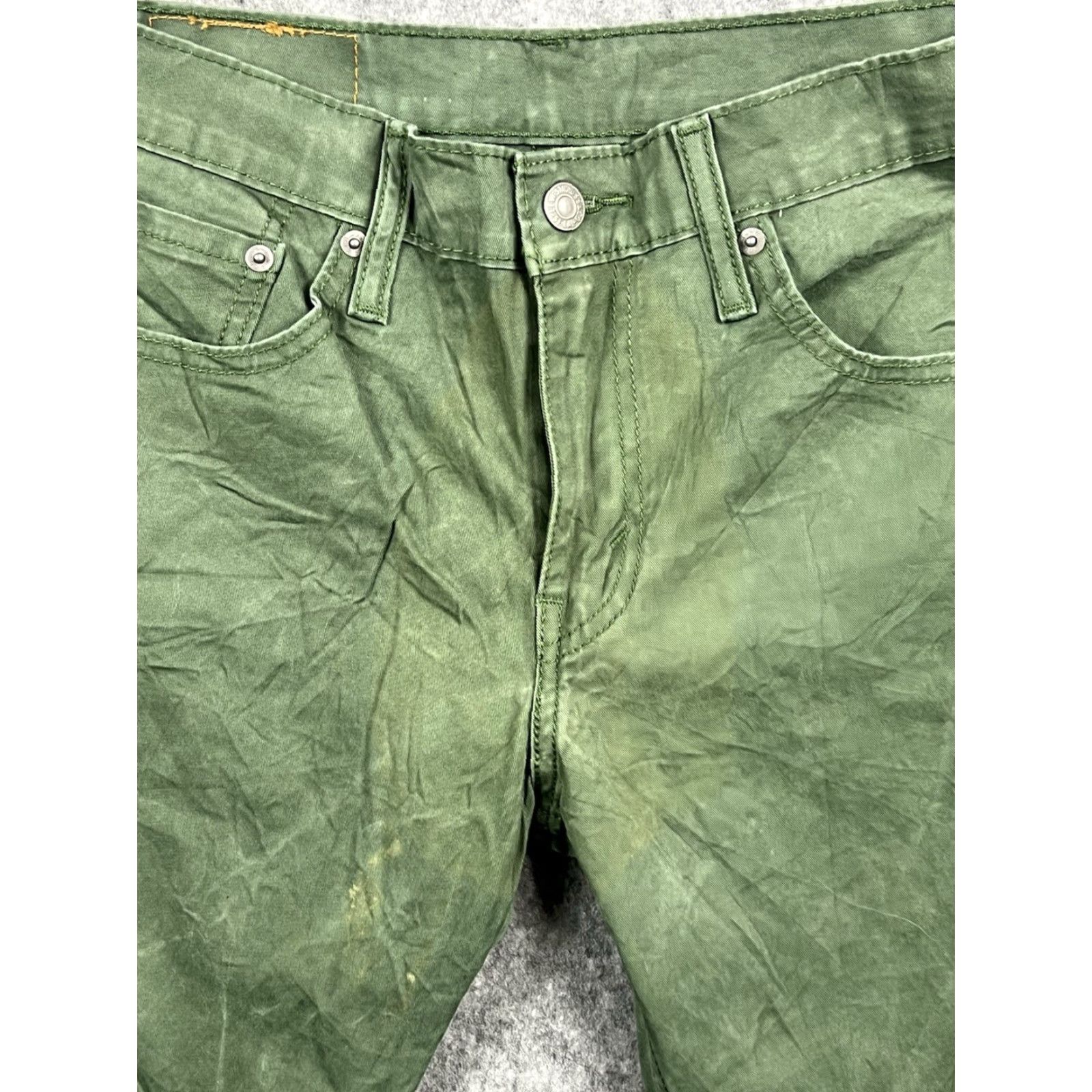 Levi's Levi's 511 Men's Jeans Slim Straight Green Regular 30x32 Denim Cotton Blend Button Zip Pocket 5-Pocket Style USA 500 Series Size US 30 / EU 46 - 7 Thumbnail
