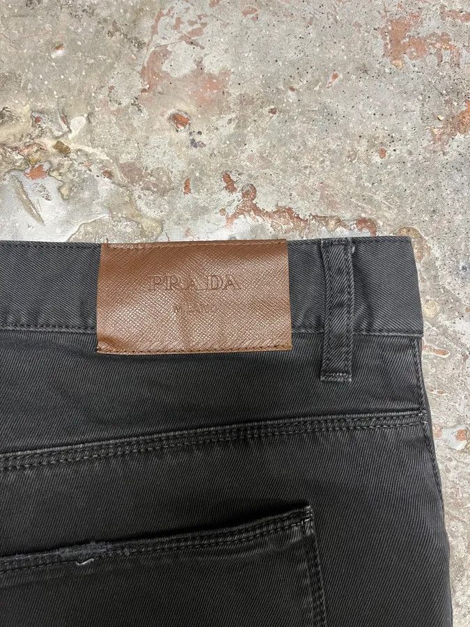 Prada × Vintage 2000s Prada Black Straight Pants Size US 30 / EU 46 - 9 Thumbnail