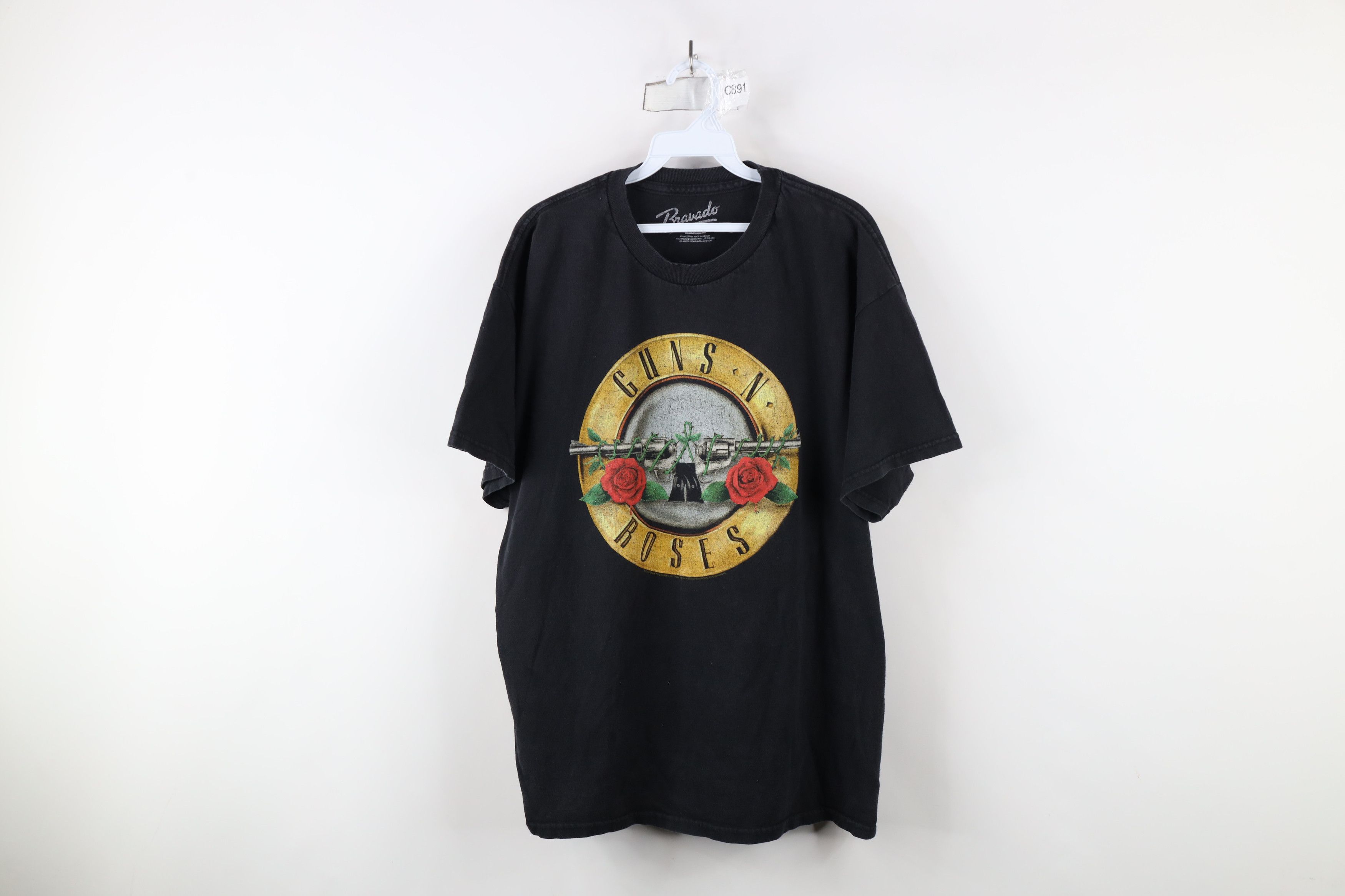 Vintage Retro Y2K Spell Guns n Roses Band Short Sleeve T-Shirt Black Size US XL / EU 56 / 4 - 1 Thumbnail