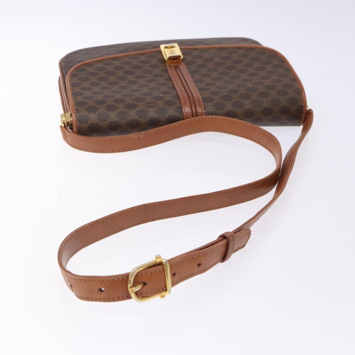 Celine CELINE Macadam Canvas Shoulder Bag Pvc Leather Brown Size ONE SIZE - 7 Thumbnail