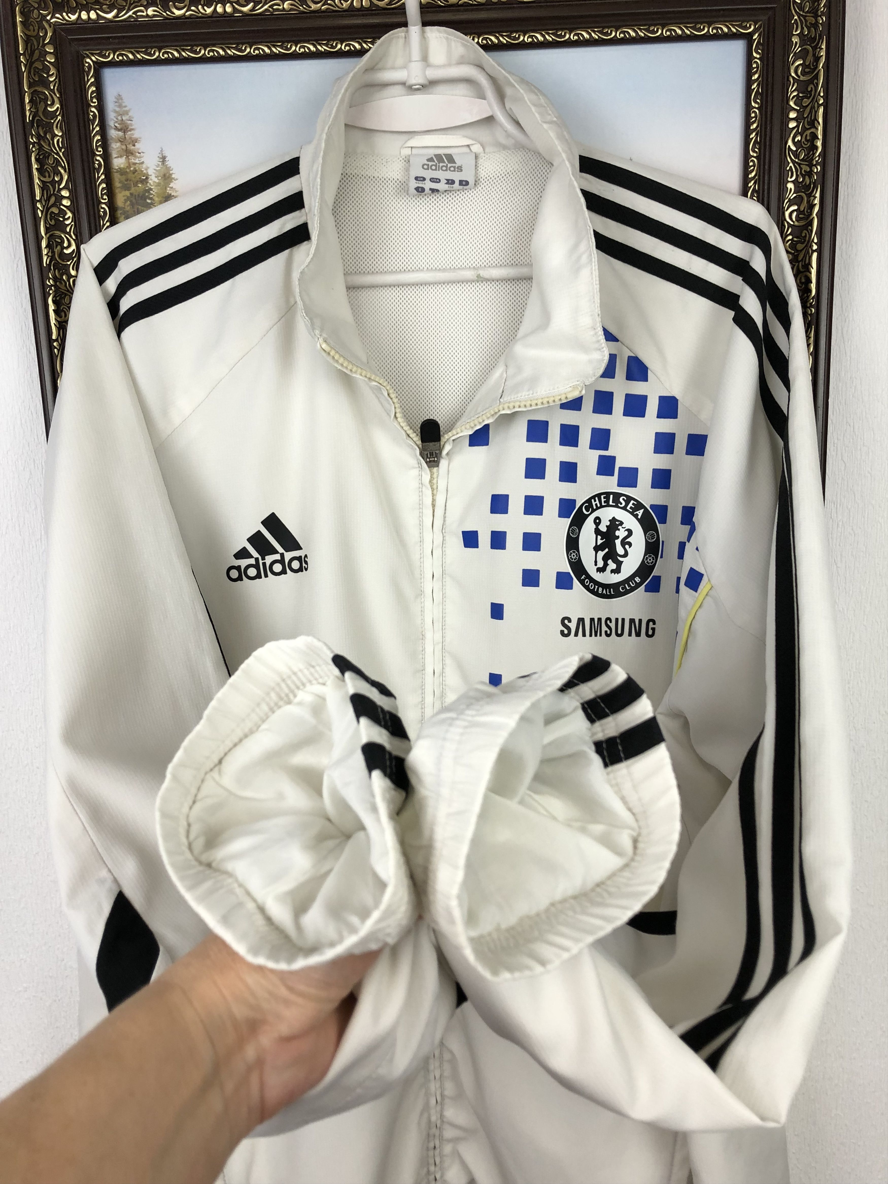 Adidas Vintage Chelsea Football Jacket Soccer Track Top Hype Size US XL / EU 56 / 4 - 6 Thumbnail
