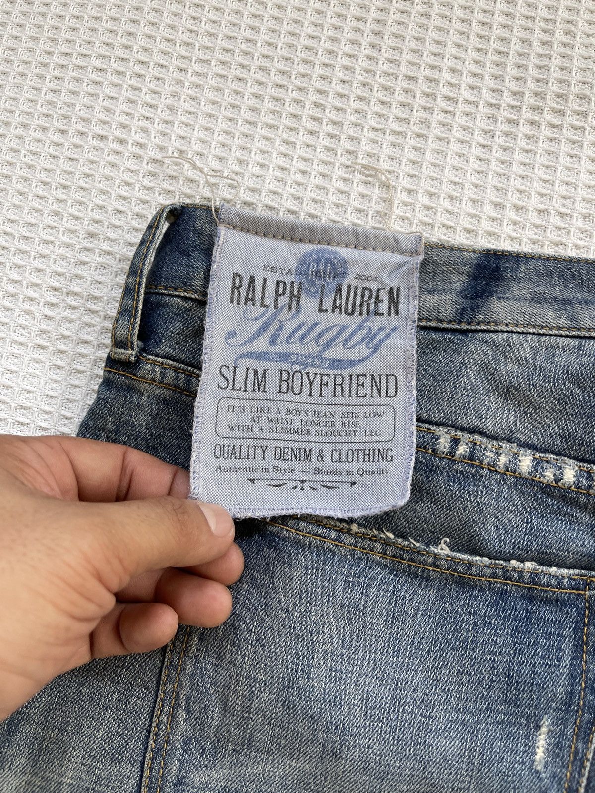 Denim & Supply Ralph Lauren Last Drop🔥Rare🔥POLO RALPH LAUREN RUGBY Distressed Denim Size US 36 / EU 52 - 6 Thumbnail