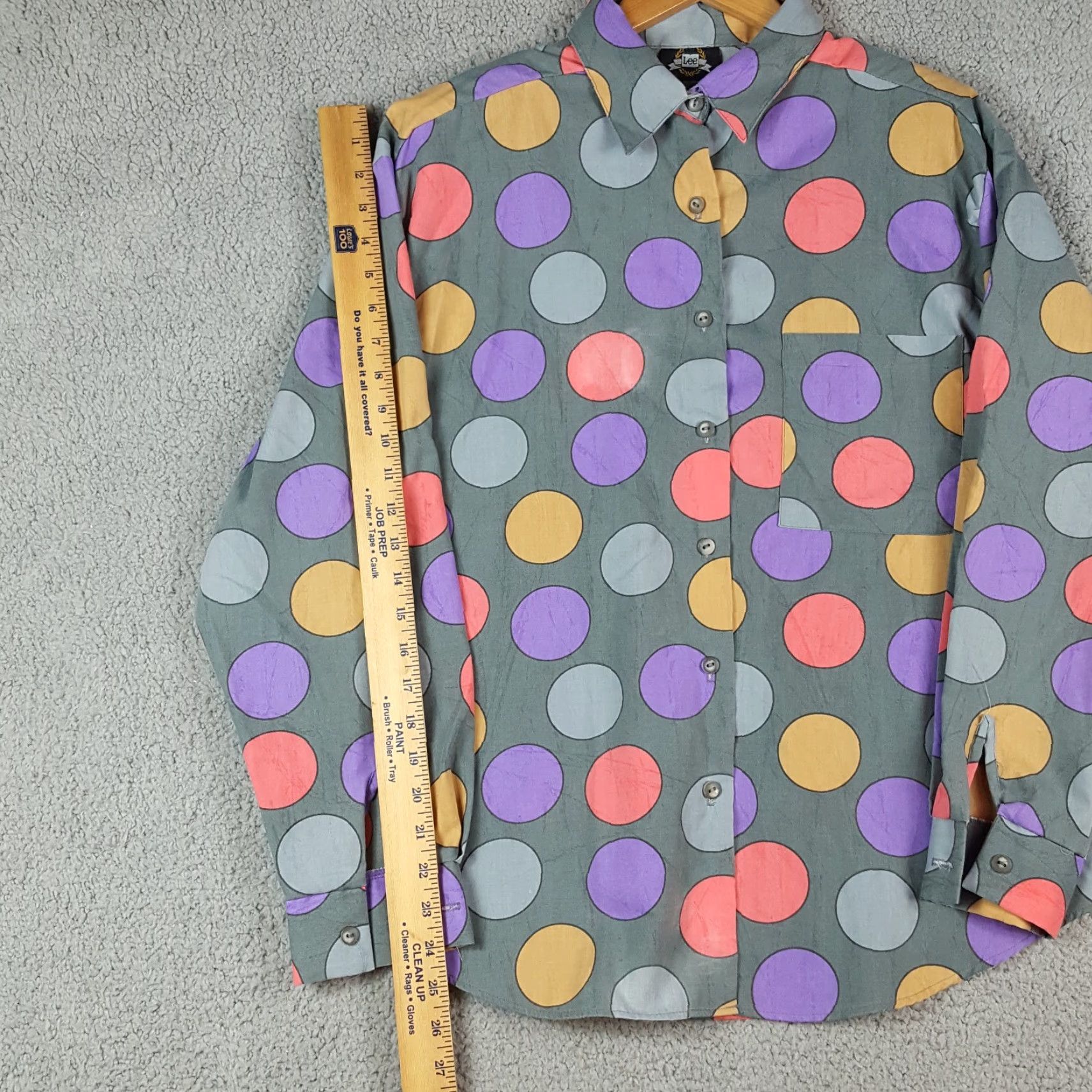 Lee Vintage Lee Women's Polka Dot Shirt Size L Retro 80s Disco Casual Breathable Cotton Size L / US 10 / IT 46 - 8 Thumbnail