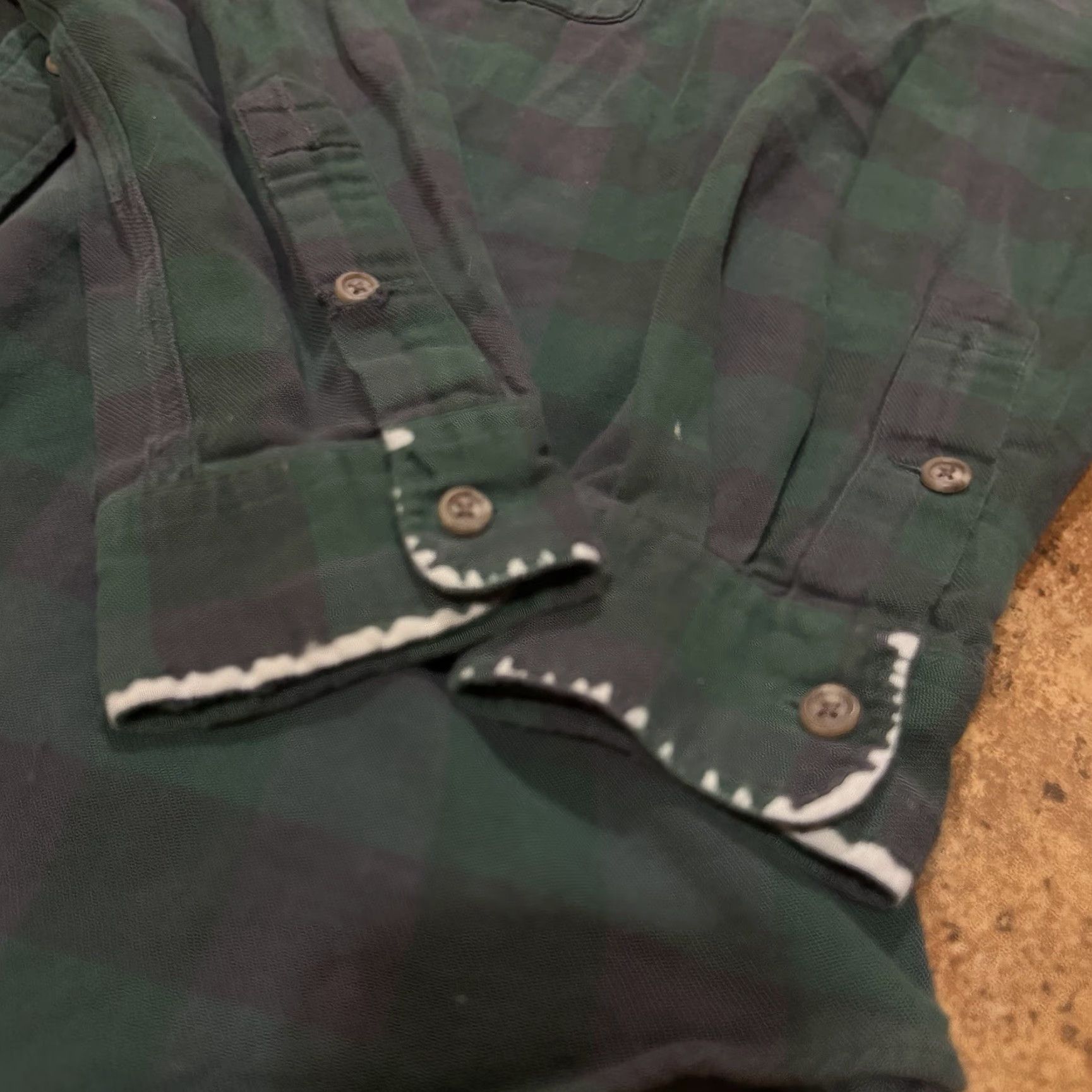 Ralph Lauren VTG Polo Country Ralph Lauren Shirt Men L Green Flannel Plaid Distressed Cotton Button-Up Pocketed Size US L / EU 52-54 / 3 - 4 Thumbnail
