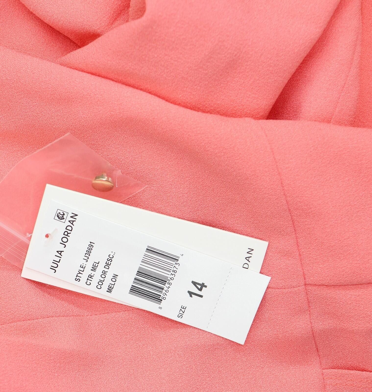Other Julia Jordan Womens Midi Halter Dress Jj38691 Melon Pink 14 Size XL / US 12-14 / IT 48-50 - 3 Thumbnail