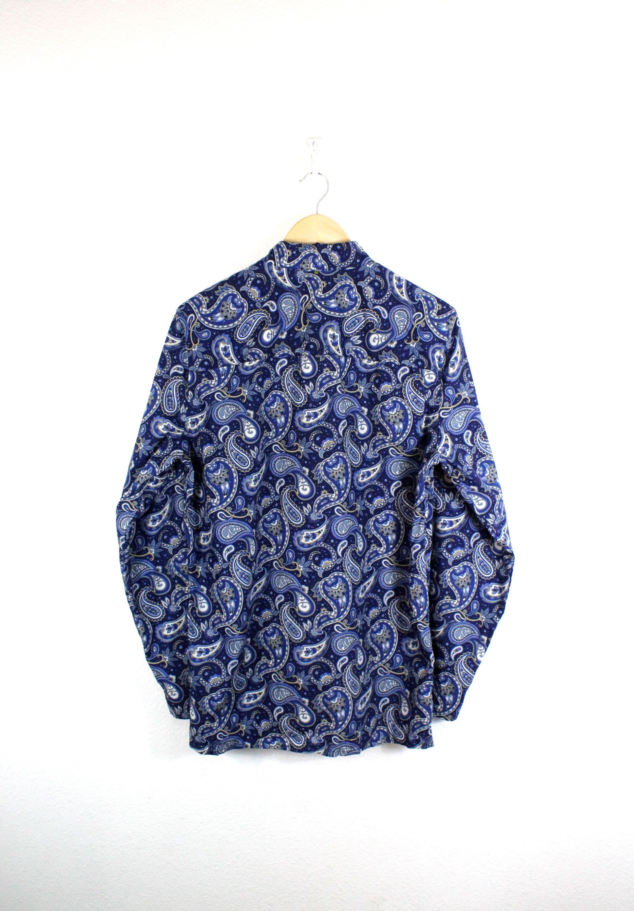 Pretty Green Pretty Green Paisley Printed Band Collar Pullover Shirt Size US L / EU 52-54 / 3 - 6 Thumbnail