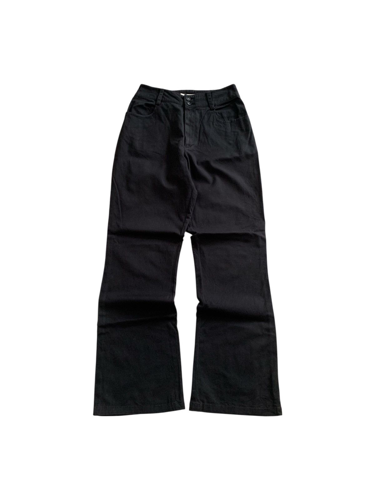 Nicole Club Last📦 Nicole Club Twill Cotton Flared Black Pants Size 25" / US 0 / IT 36 - 1 Thumbnail