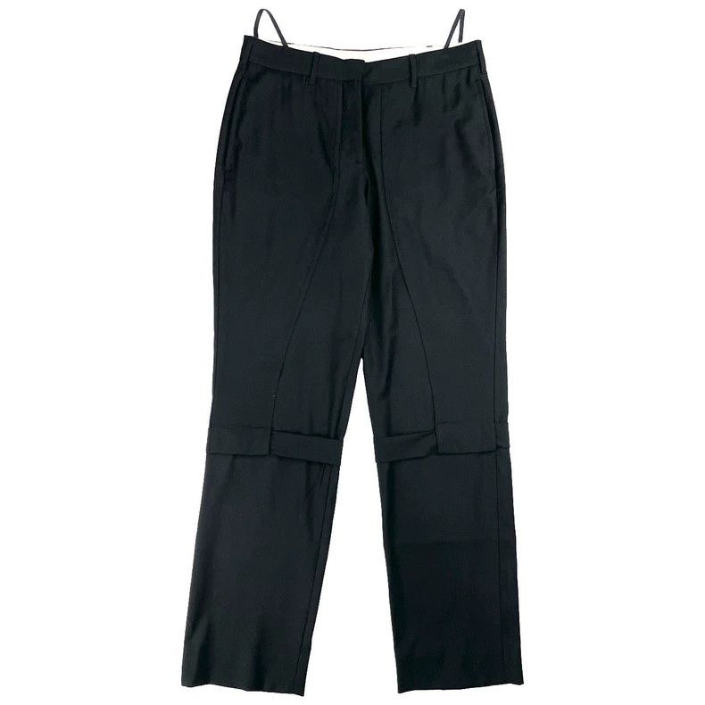 Helmut Lang HELMUT LANG Black suit trousers with a belt Size 27" / US 4 / IT 40 - 1 Thumbnail