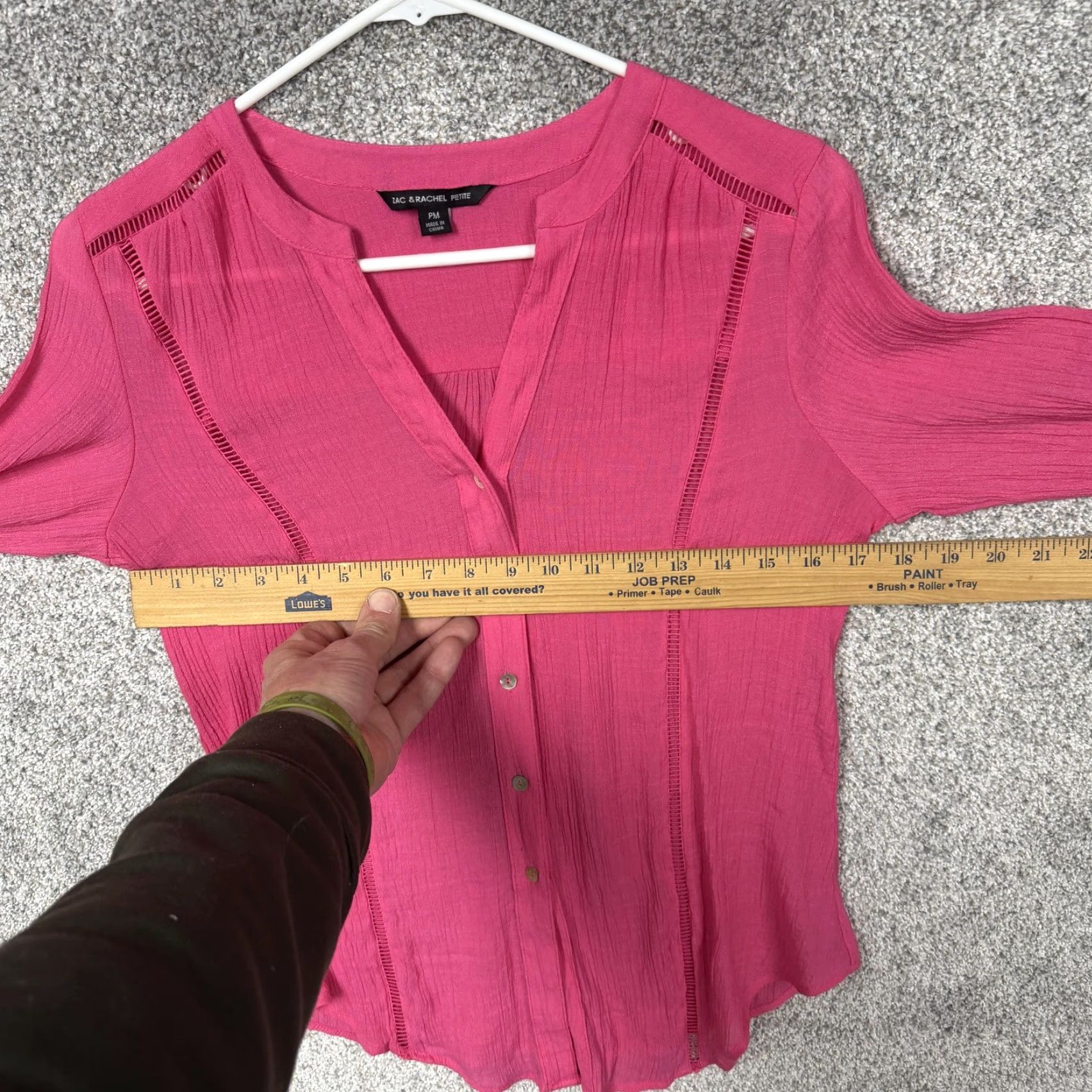 Vintage Zac & Rachel Petite Blouse Womens PM Pink Lattice Boho Preppy Barbiecore Size M / US 6-8 / IT 42-44 - 4 Thumbnail