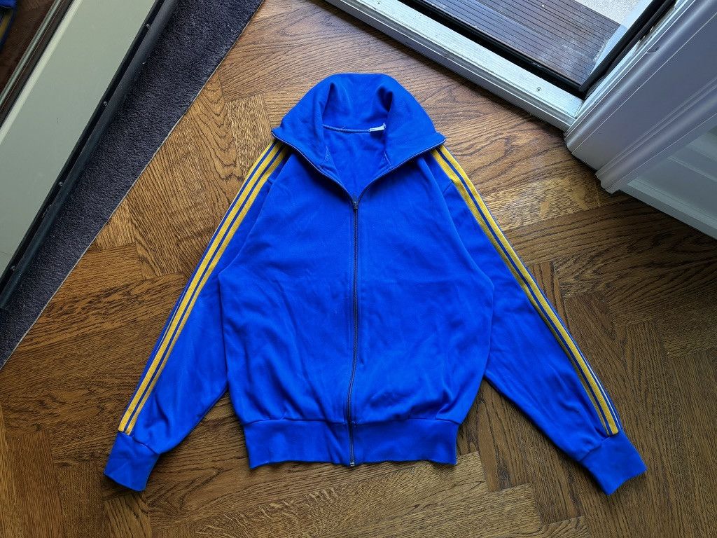 Adidas × Vintage 1980s Adidas Track Jacket Vintage Running No Trefoil 80s 70 Size US S / EU 44-46 / 1 - 10 Thumbnail