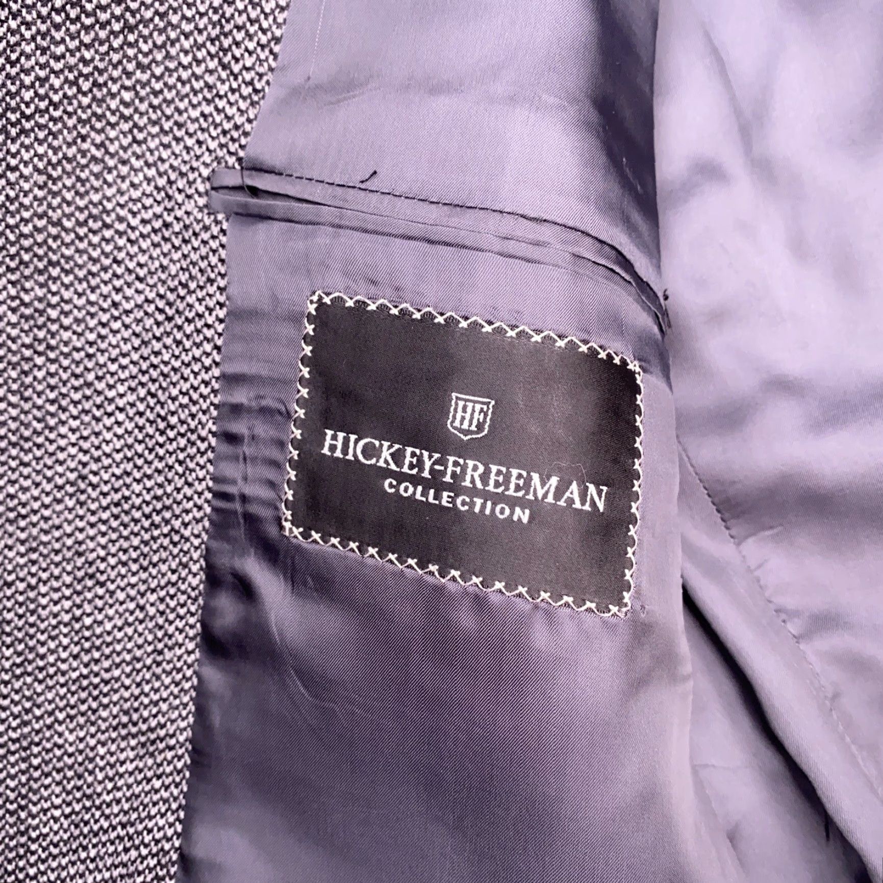 Vintage Hickey Freeman Blazer 42R Gray Wool Boardroom Sport Coat Jacket Size 42R - 4 Thumbnail