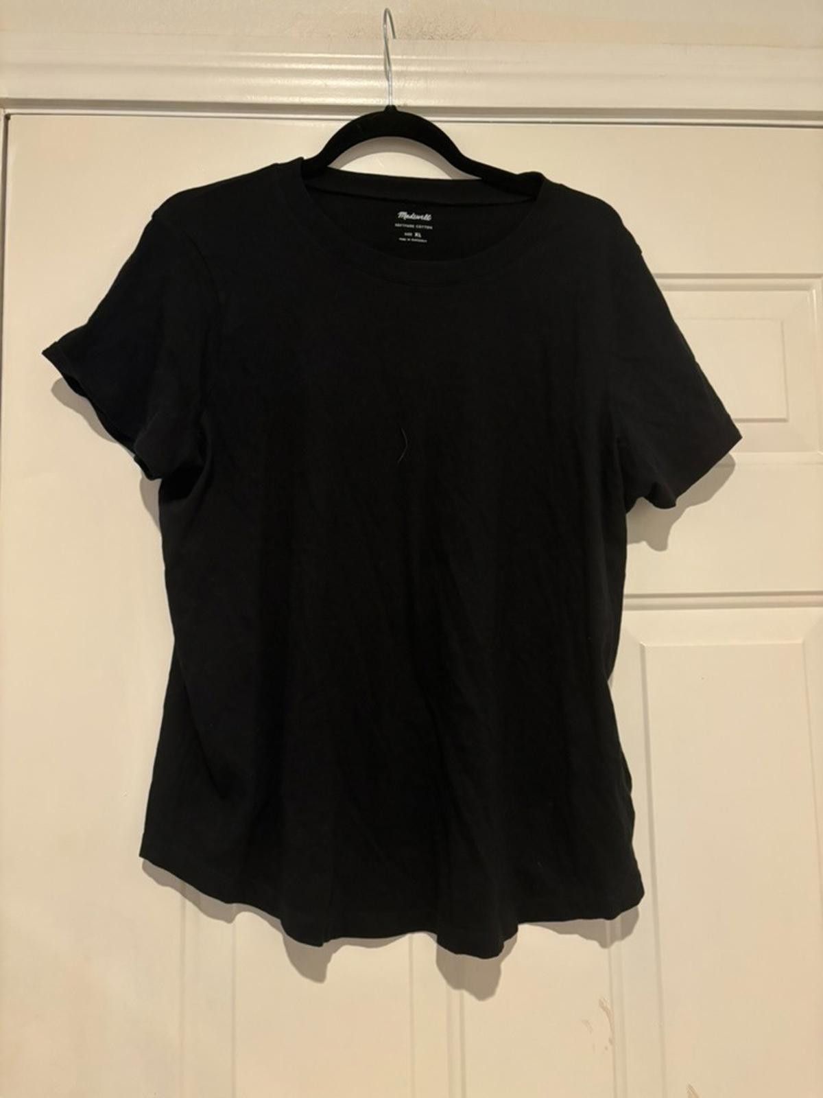 Madewell Womens black sz XL Madewell v neck t shirt #584 Size XL / US 12-14 / IT 48-50 - 1 Preview