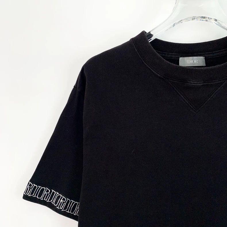 Dior Dior Black logo letter embroidery cotton round-neck short-s Size US S / EU 44-46 / 1 - 3 Thumbnail