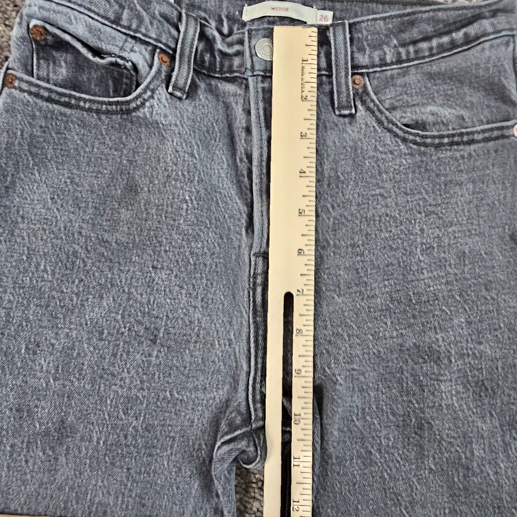 Levi's VINTAGE Levi's Womens Jeans Ankle Stretch 26 Gray High Rise Button Fly Icon Fit 90s Womens Size 25" / US 0 / IT 36 - 4 Thumbnail