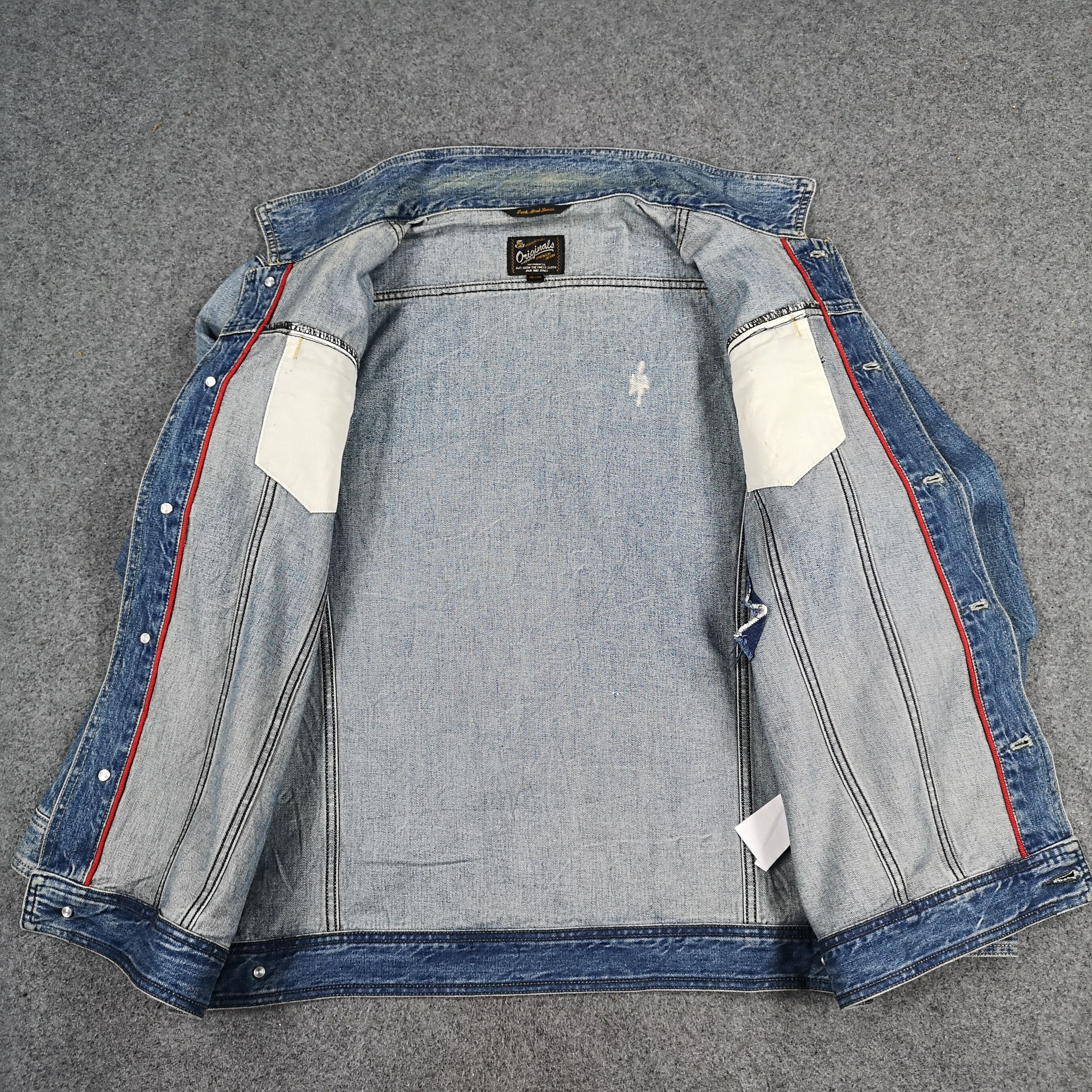 Vintage Jack & Jones Faded Blue Denim Trucker Jacket