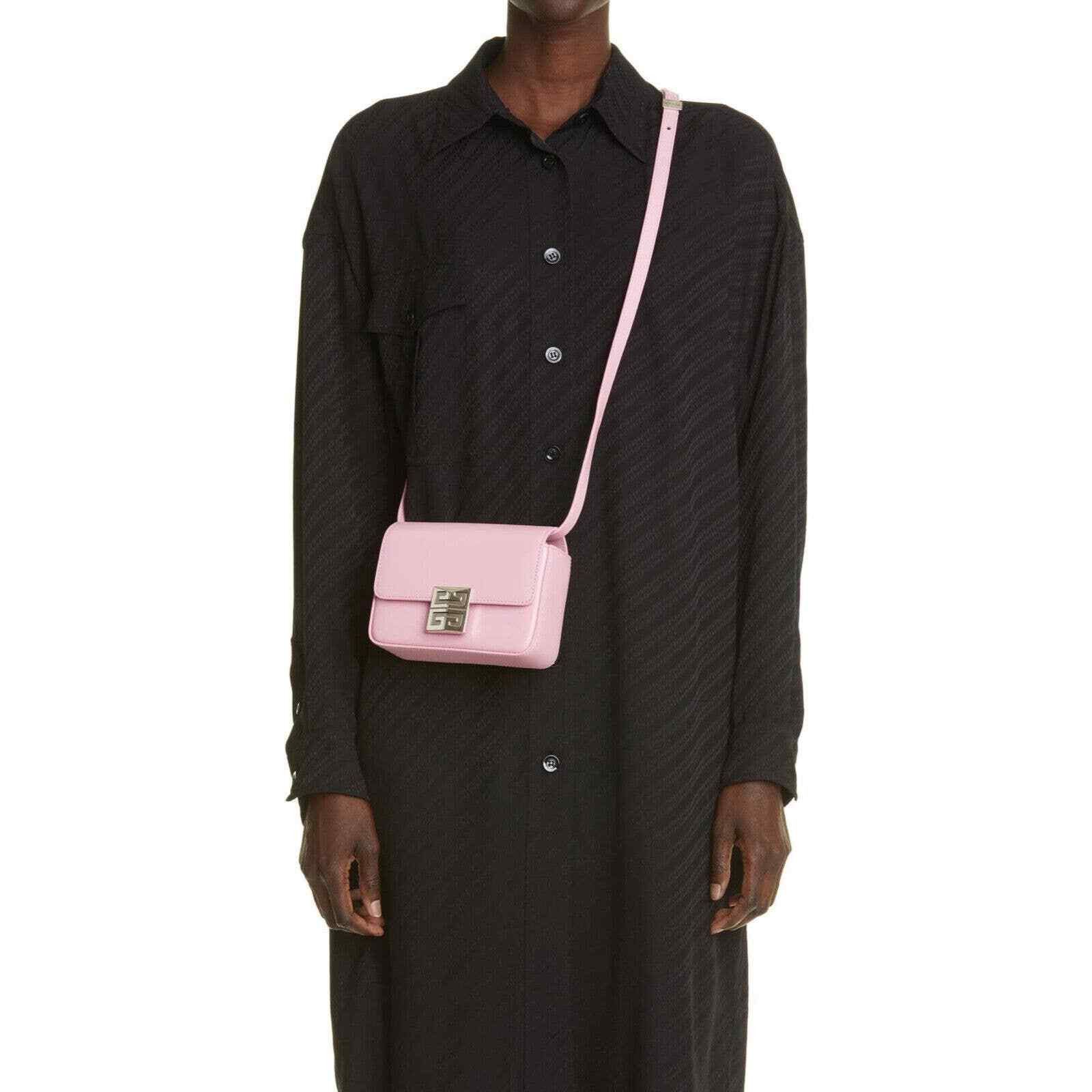 Givenchy Givenchy Mini Leather Silver Flap Crossbody Shoulder Bag Size ONE SIZE - 3 Thumbnail