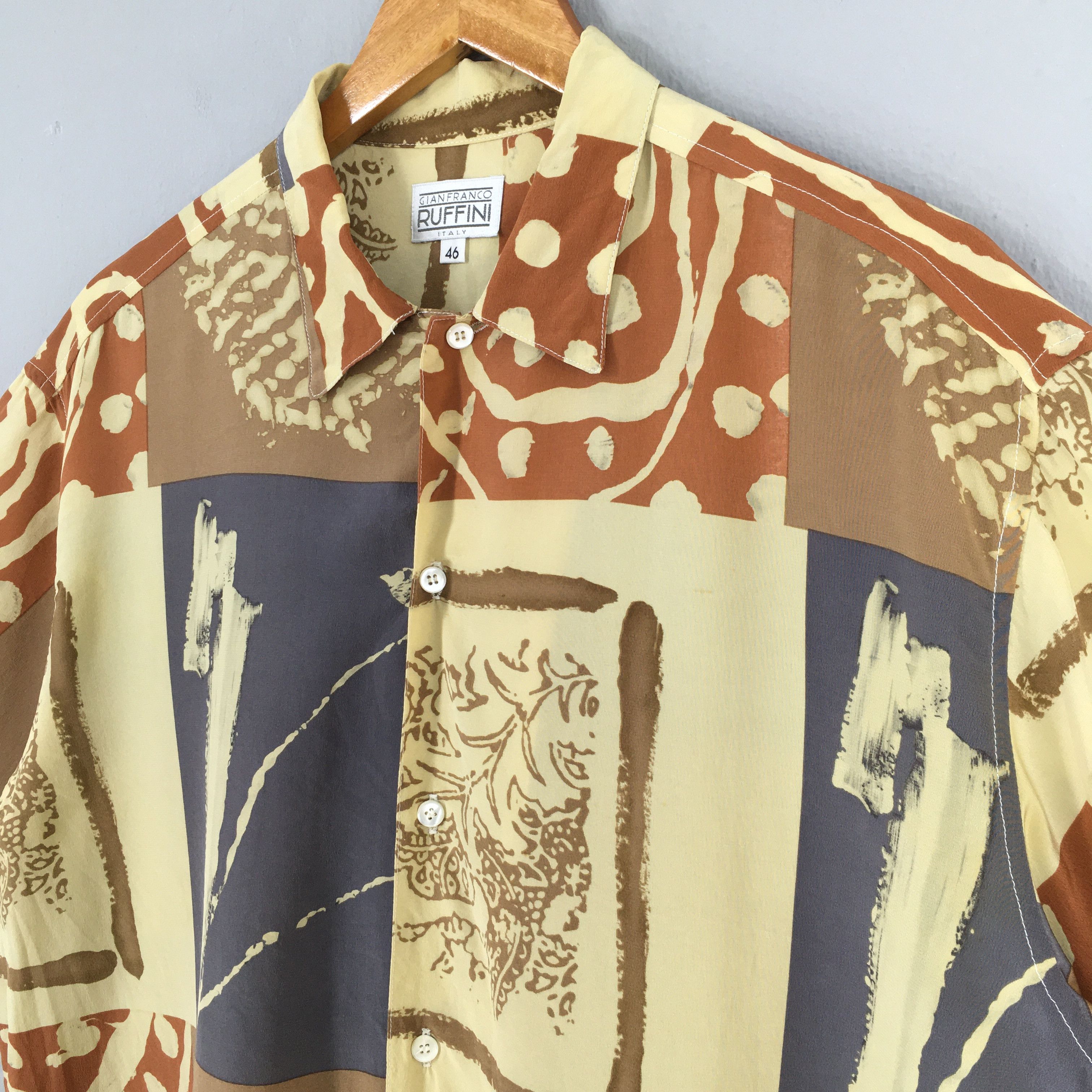 Other VTG Gianfranco Funky Multicolor Abstract Pattern Shirt XL Size US XL / EU 56 / 4 - 3 Thumbnail