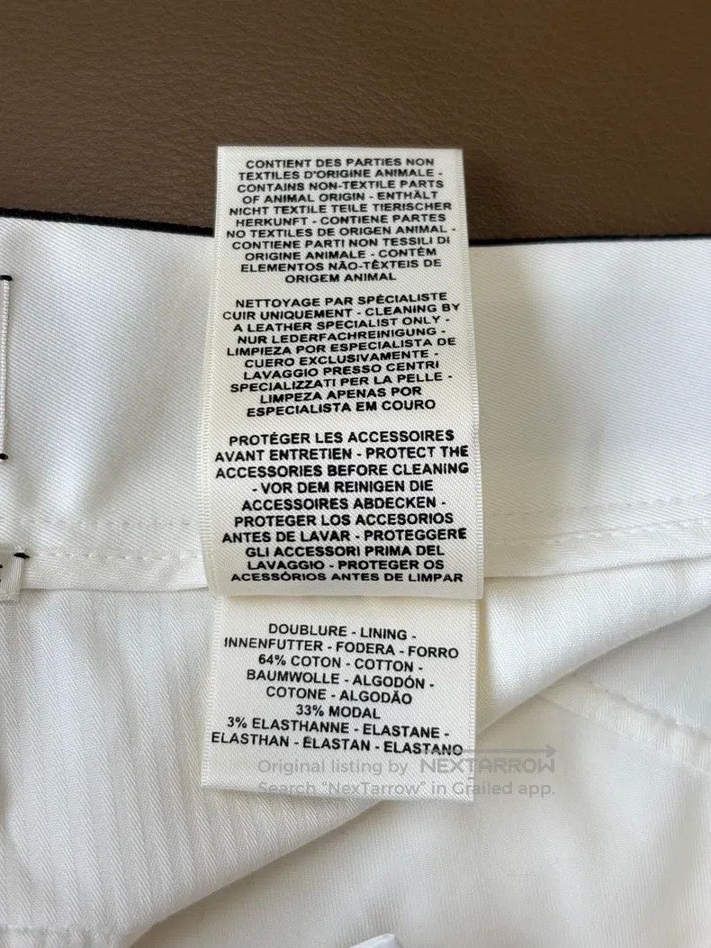 Hermes Hermes White Straight-Leg Pants Size 25" / US 0 / IT 36 - 8 Thumbnail