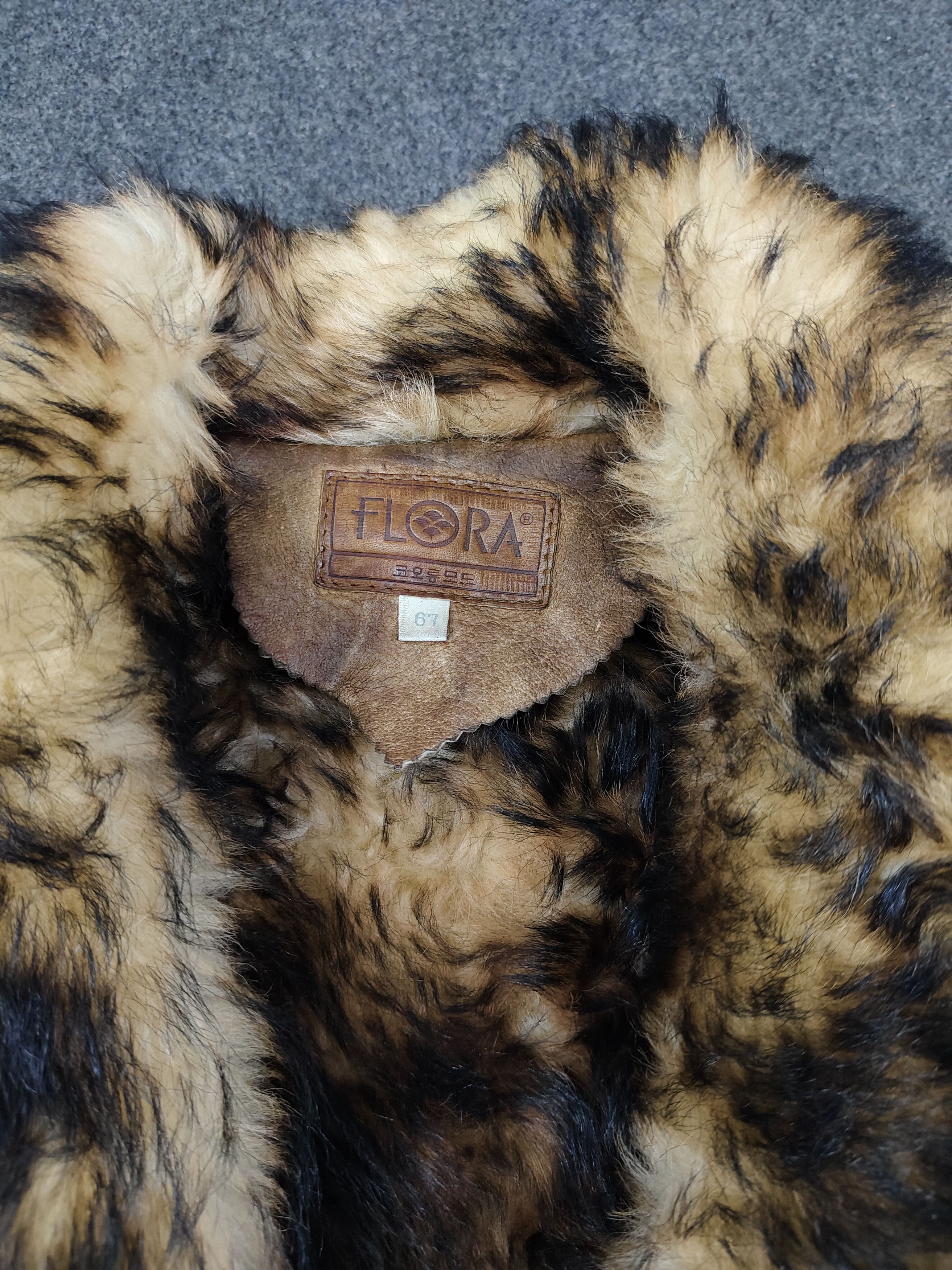 Vintage 80s FLORA- Oversized Real Fur Shearling Lined Leather Bomber Size US L / EU 52-54 / 3 - 13 Thumbnail