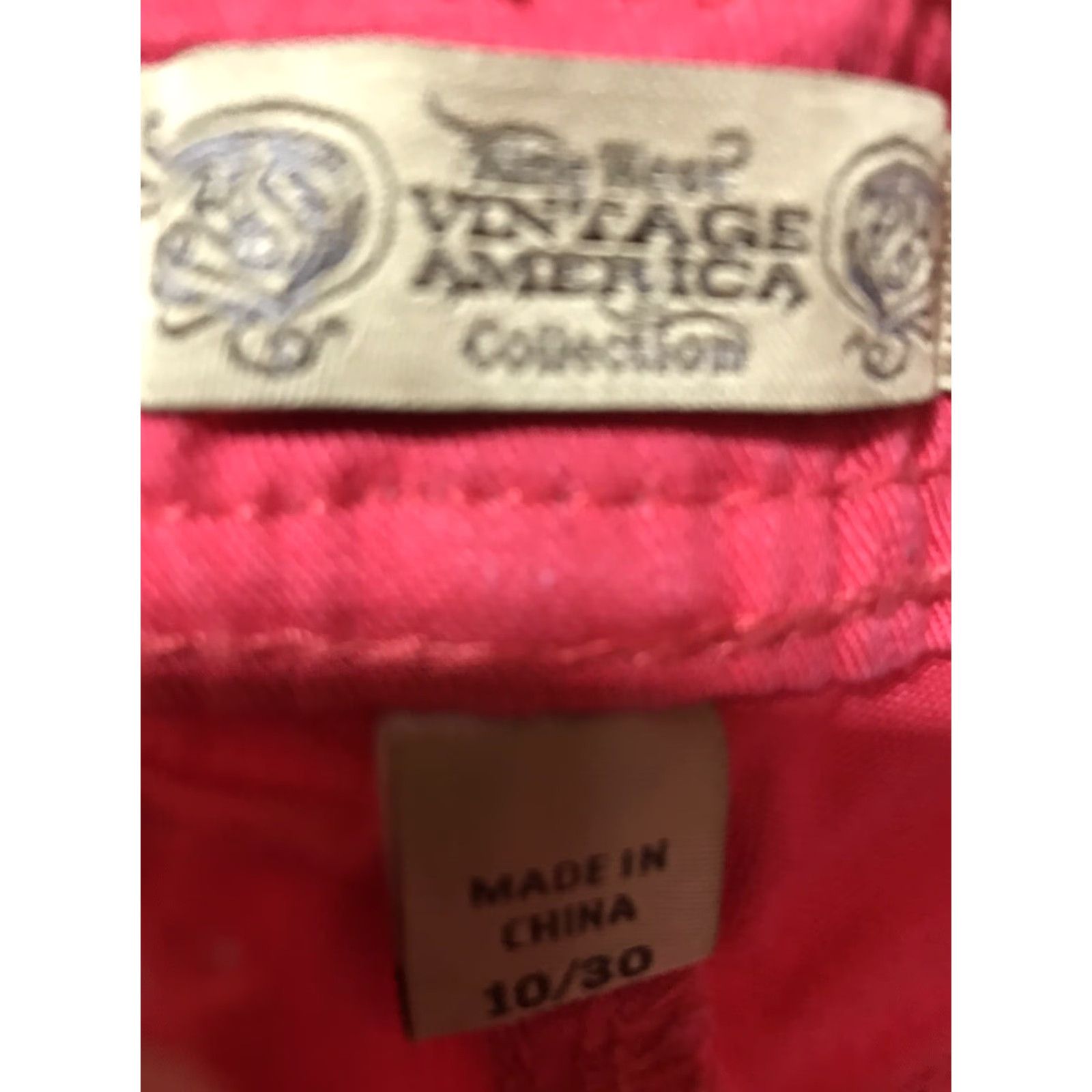 Nine West VINTAGE Nine West Vintage America Collection Pants Womens Missy 10/30 Coral Beaded Rhinestones Bootcut 30" Inseam 98% Cotton 2% Spandex Size 32" / US 10 / IT 46 - 5 Thumbnail