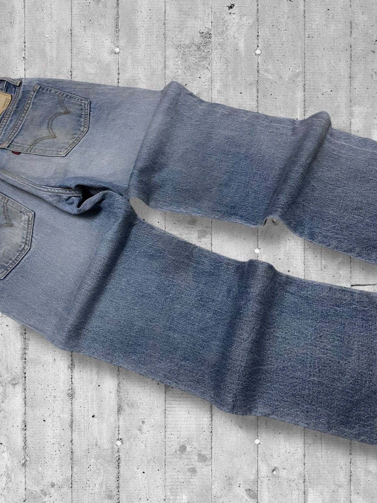Designer × Edwin × Vintage Vintage 1990s Japan Designer Edwin 503 Distressed Blue Denim Size US 32 / EU 48 - 12 Thumbnail