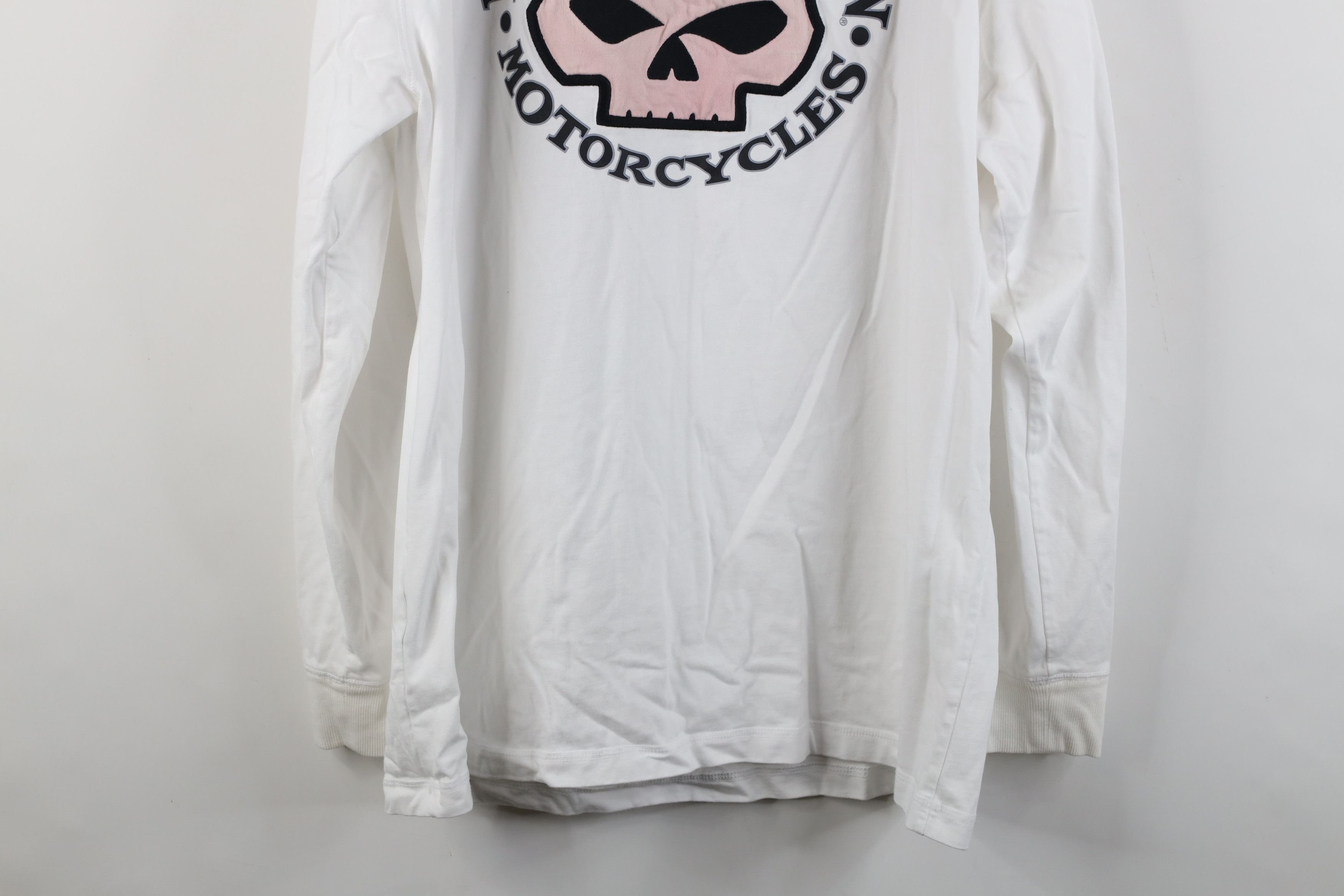 Harley Davidson Vintage Harley Davidson Skull Long Sleeve T-Shirt White Size US XXL / EU 58 / 5 - 13 Thumbnail