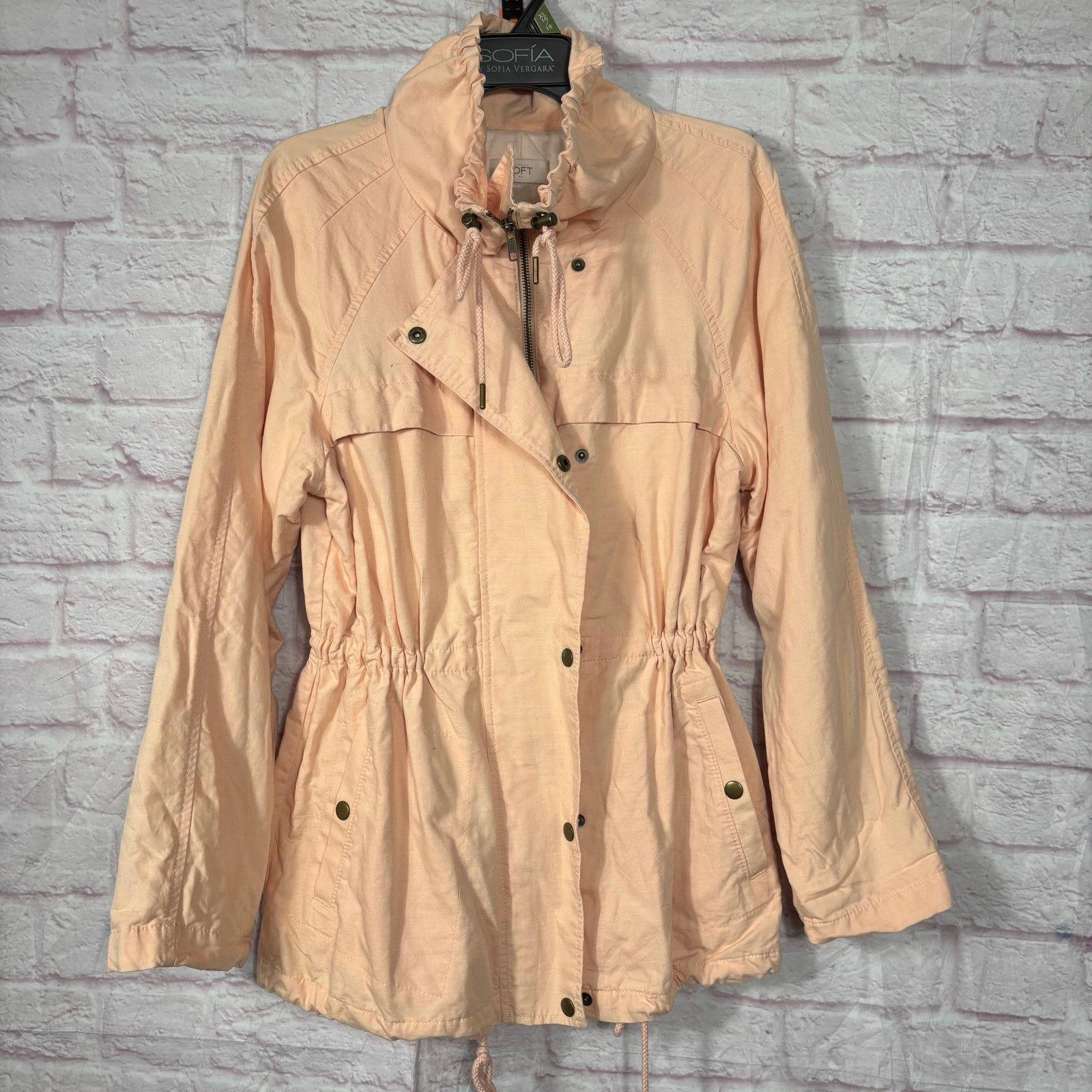 Other LOFT Women's Medium Peach Lightweight Utility Jacket Size M / US 6-8 / IT 42-44 - 1 Thumbnail
