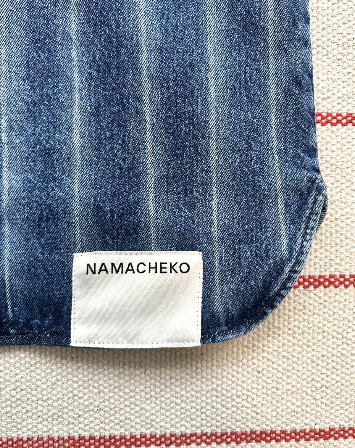 Namacheko New With Tags FW24-25 Hank Denim Shirt in Washed Blue size L Size US L / EU 52-54 / 3 - 21 Thumbnail