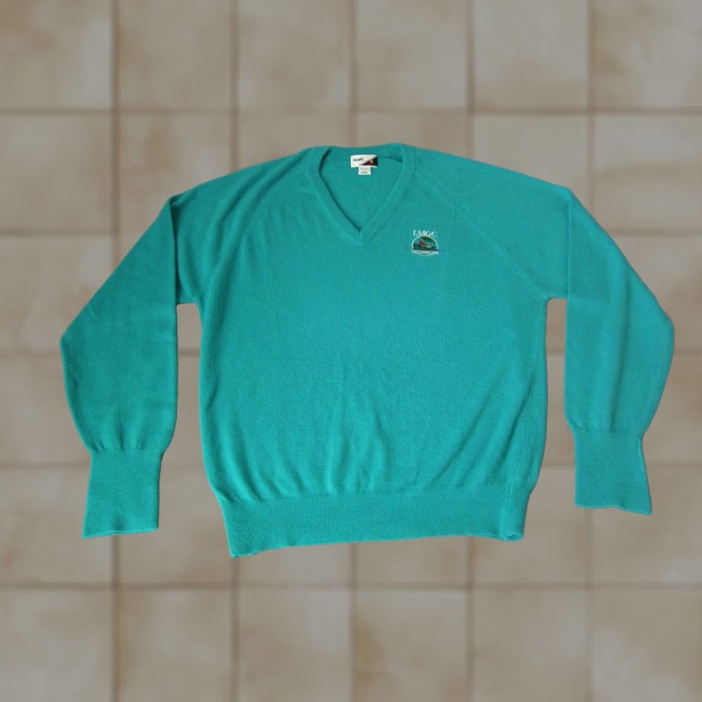 Wilson Vintage Wilson Golf Sweater Mens Large Blue V-Neck Pullover Sweatshirt USA 80s 90s Preppy Golf Size US L / EU 52-54 / 3 - 1 Thumbnail