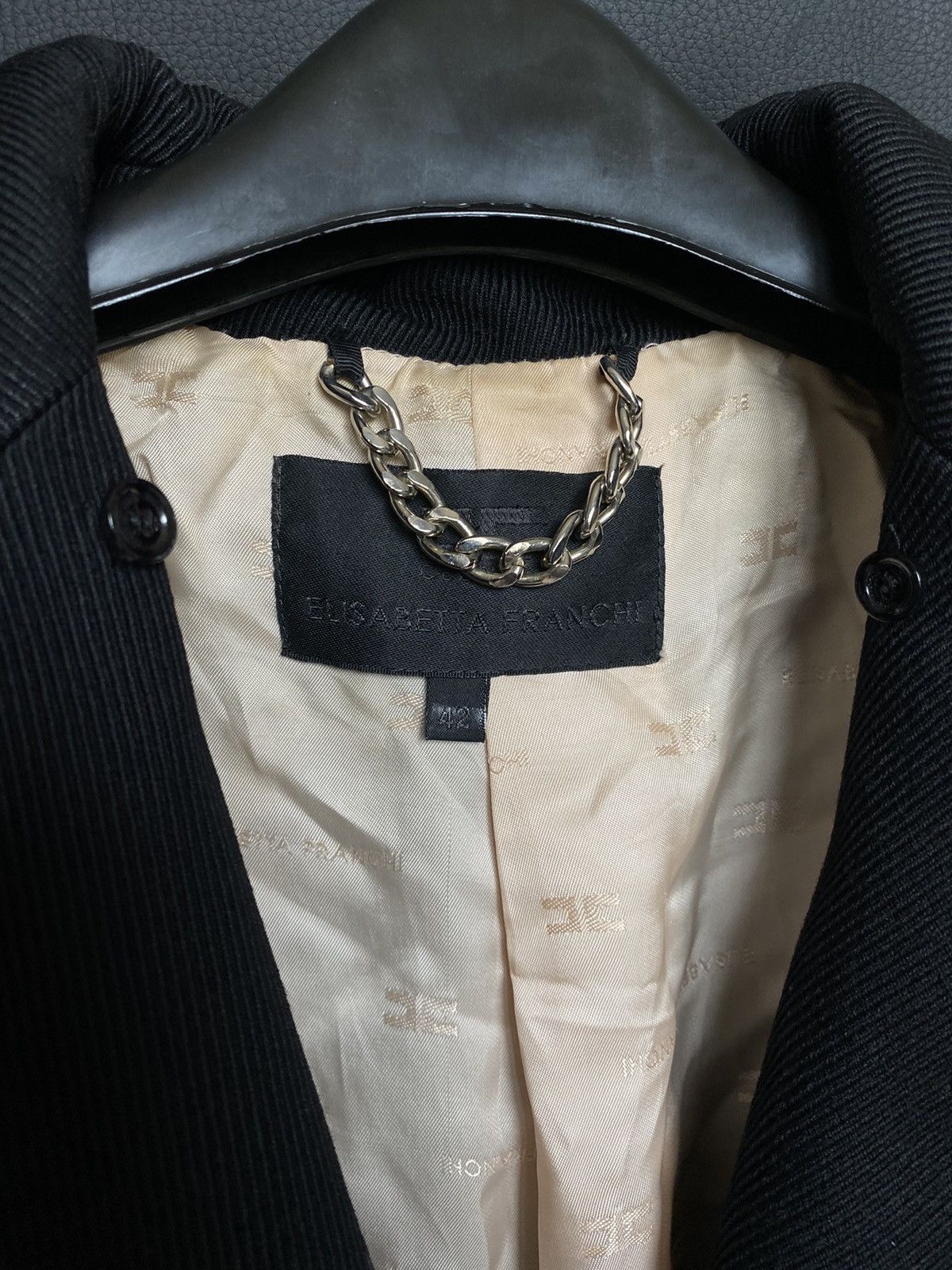 Elisabetta Franchi × Vintage Elisabetta Franchi coat jacket black Size M / US 6-8 / IT 42-44 - 4 Thumbnail