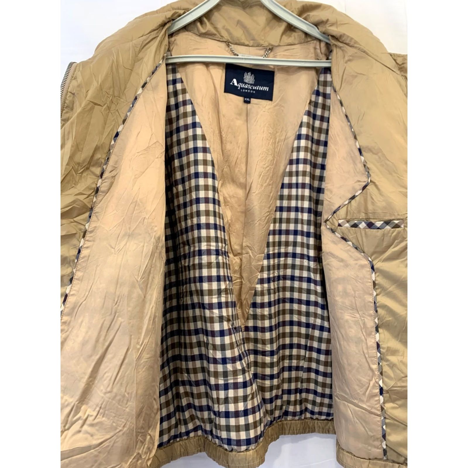 Aquascutum VINTAGE Aquascutum London Mens XXL Beige Puffer Jacket Quilted Down Coat Luxury Size US XXL / EU 58 / 5 - 4 Thumbnail