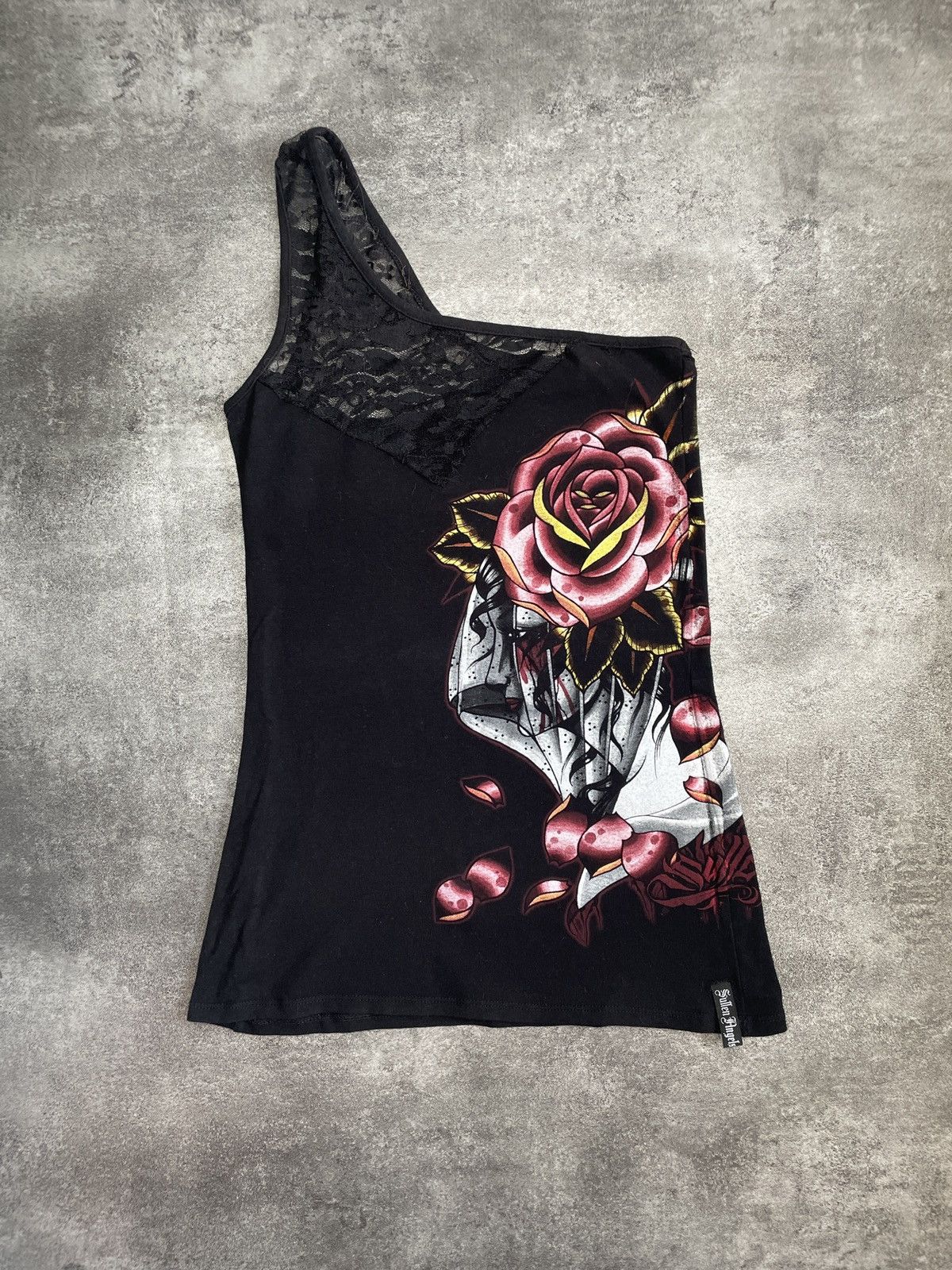 Vintage 💥RARE💥Vintage Y2K Top Rose Lace Avant Garde Aesthetic Size S / US 4 / IT 40 - 1 Thumbnail