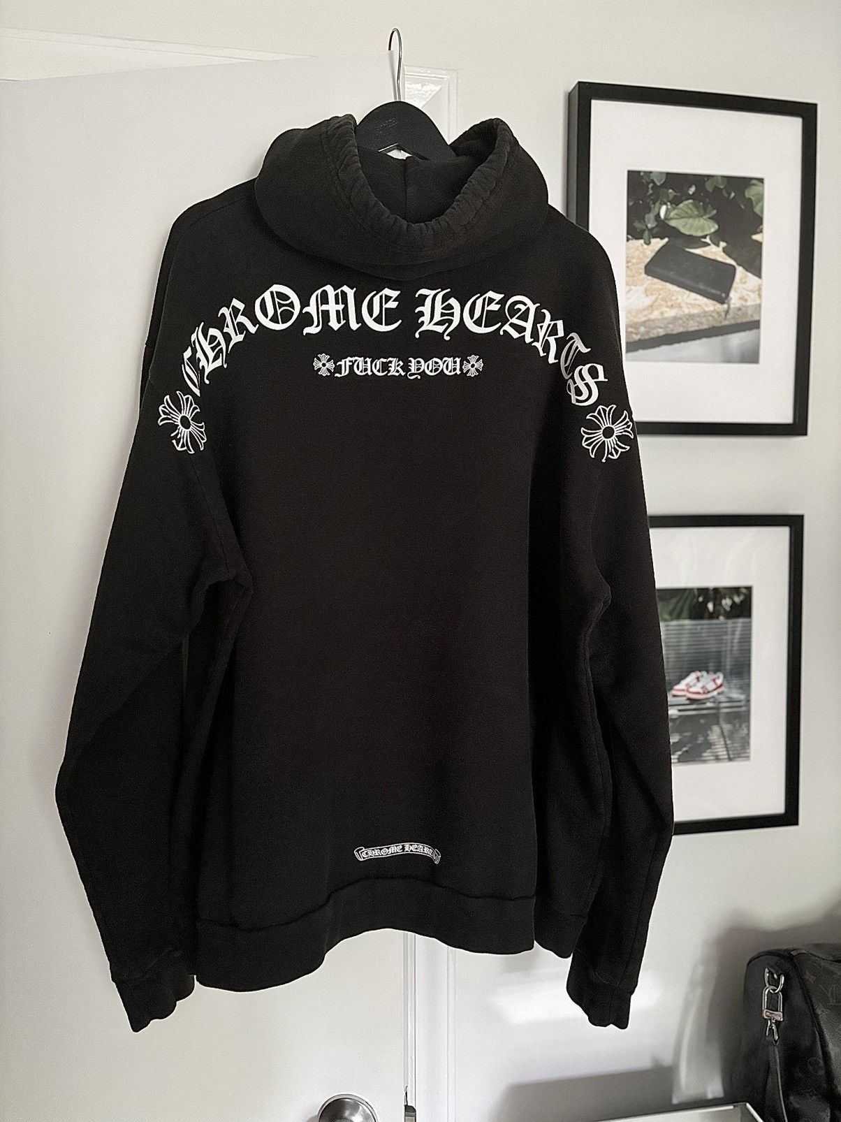 image of Chrome Hearts Exclusive Fuck You T Bar Hoodie in Black, Men's (Size 2XL)