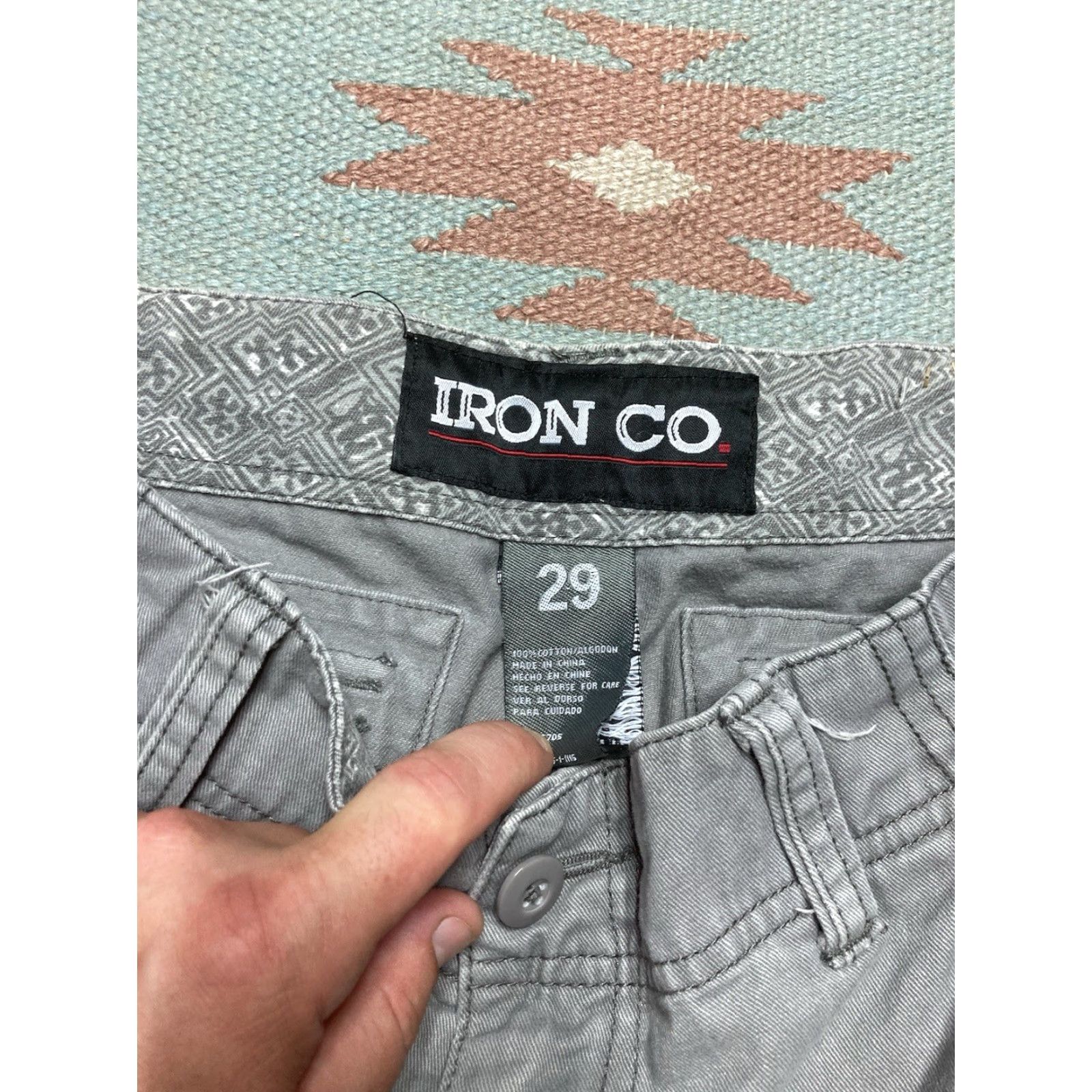 Vintage VINTAGE Iron Co Cargo Shorts Men Outdoor Cotton Gray 32 Cargo Shorts Pockets Size US 32 / EU 48 - 4 Thumbnail