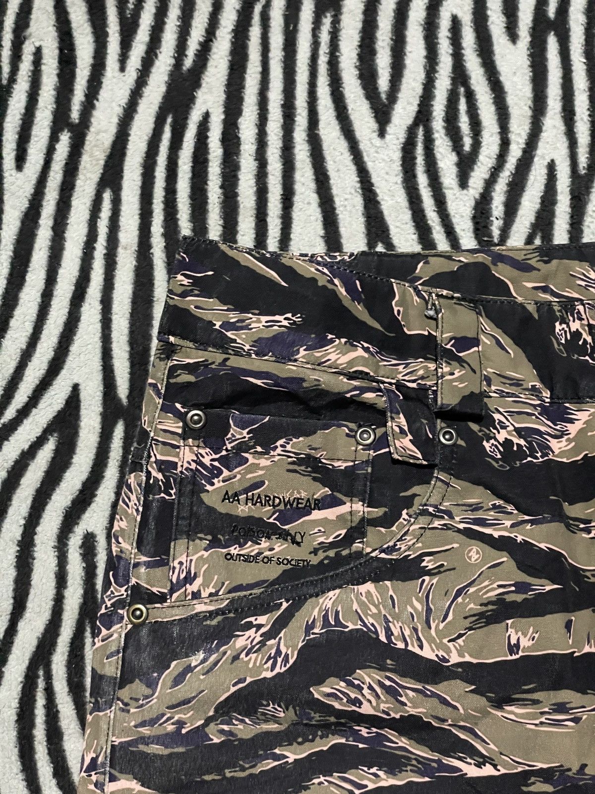 Japanese Brand AA Hardware Tiger Camo Flare Pants Size US 36 / EU 52 - 4 Thumbnail