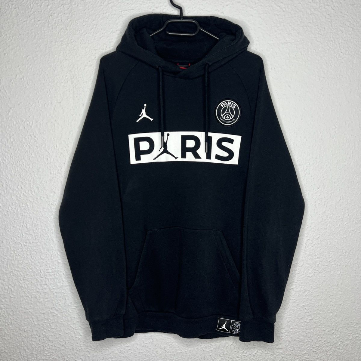 Nike Nike Jordan x PSG Hoodie Black Sweatshirt Big Logo | Grailed