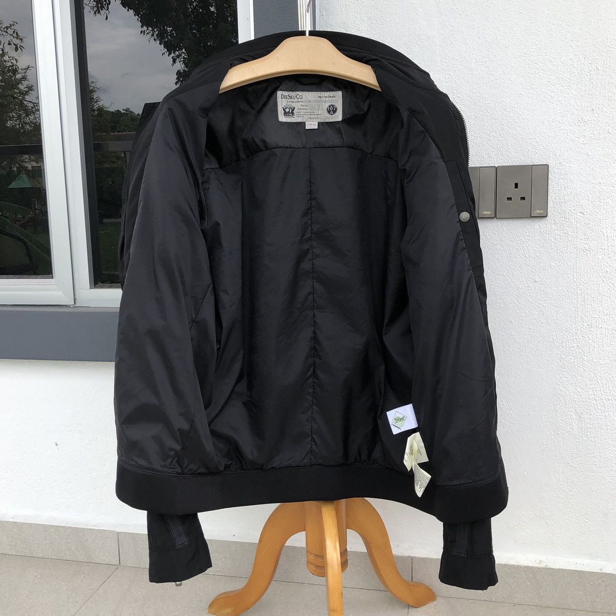 Diesel DIESEL Men's Black Jeffir Teflon Waterproof Bomber Jacket Size US L / EU 52-54 / 3 - 11 Thumbnail