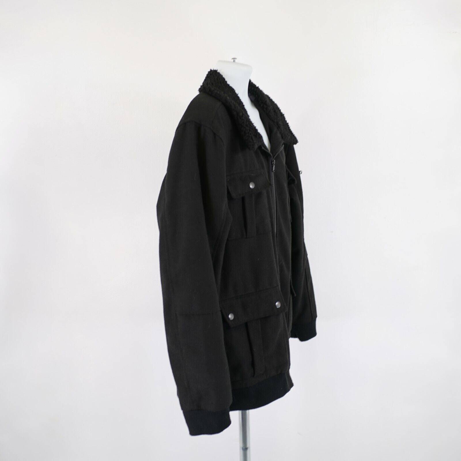 Rock & Republic Rock & Republic Black Sherpa Camo Lined Full Zip Sherpa Jack Size US XXL / EU 58 / 5 - 8 Thumbnail