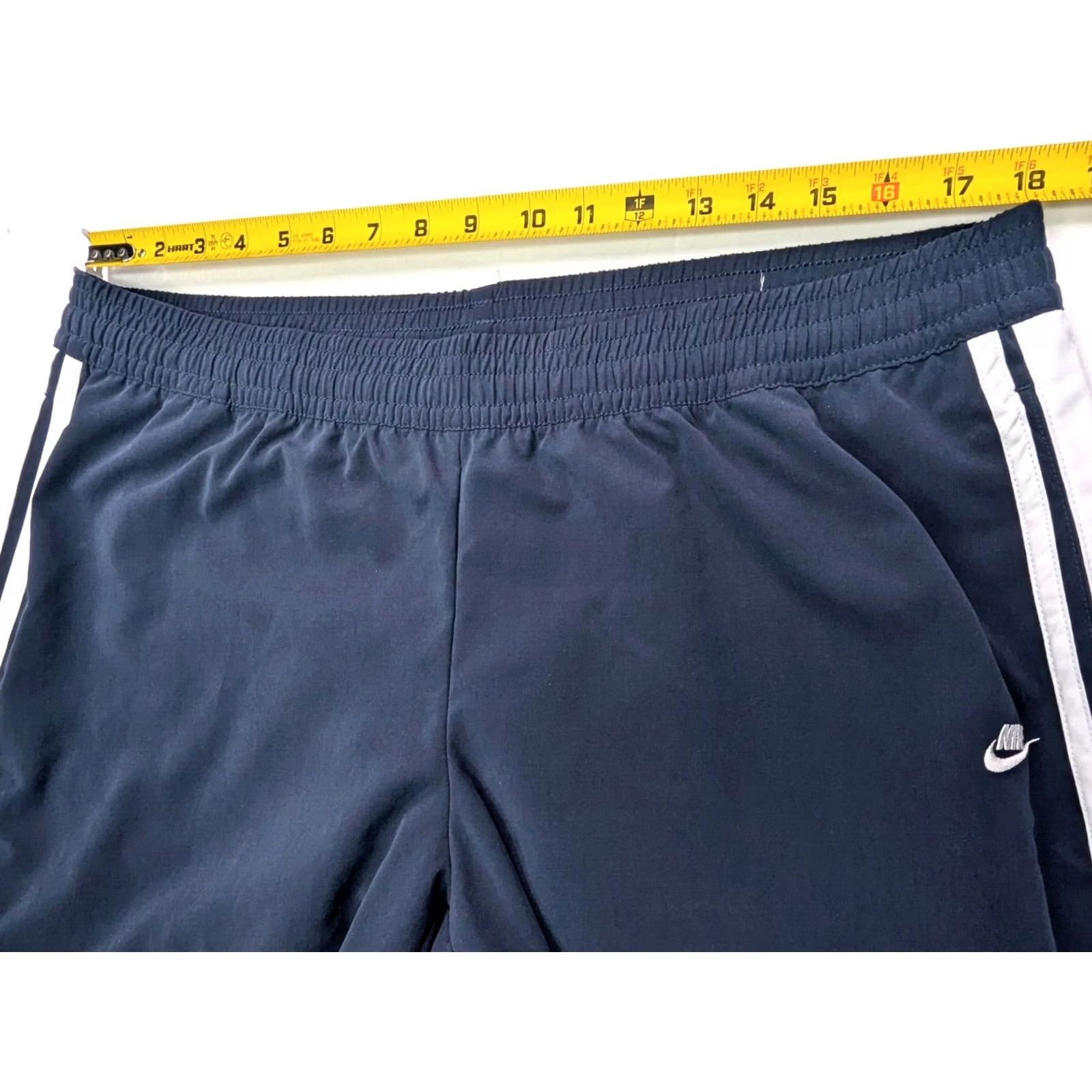 Nike Nike Track Sweatpants Women XL Navy Blue Straight Leg Pockets, Regular Inseam 33in, 36x33, Polyester, Vintage Style, Classic Track Warm Up Pants, Nike Size 40" / US 18 - 5 Thumbnail