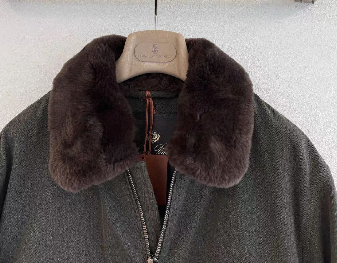 Loro Piana Loro Piana 100% Baby Wool Removable Fur Collar Pilot Jacke Size US L / EU 52-54 / 3 - 3 Thumbnail