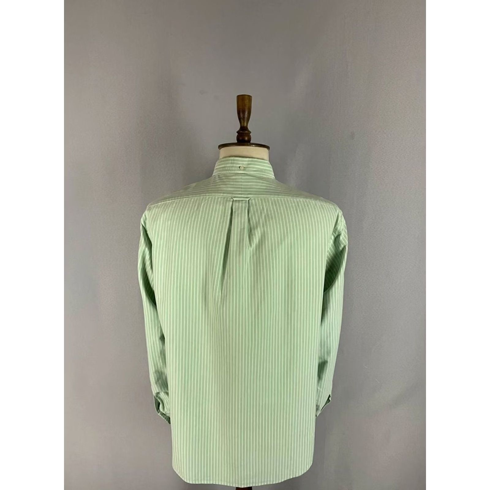 Polo Ralph Lauren Polo By Ralph Lauren Mens Button Down Shirt 2XL Green Striped Slim-Fit Shirt Size US XXL / EU 58 / 5 - 2 Thumbnail