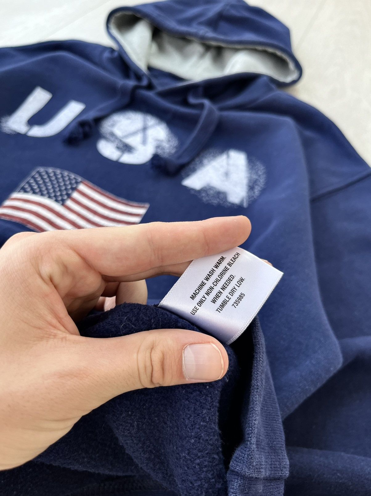 Vintage USA Flag Hoodie Big Logo Like Polo Ralph Lauren Y2K Vintage Size US M / EU 48-50 / 2 - 11 Thumbnail