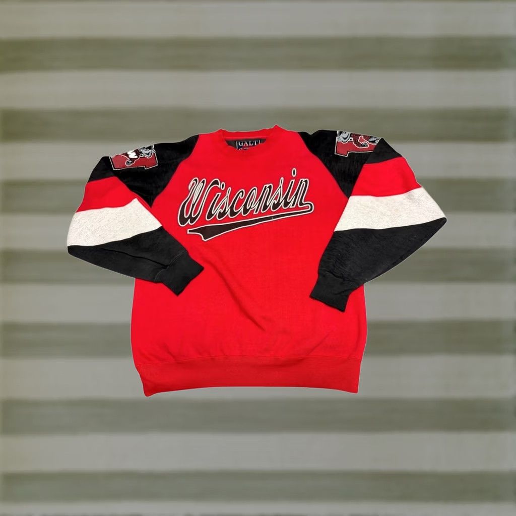 Vintage VINTAGE Galt Sand Wisconsin Badgers Crewneck Size M White Bucky The Badger 90s Size US M / EU 48-50 / 2 - 1 Thumbnail