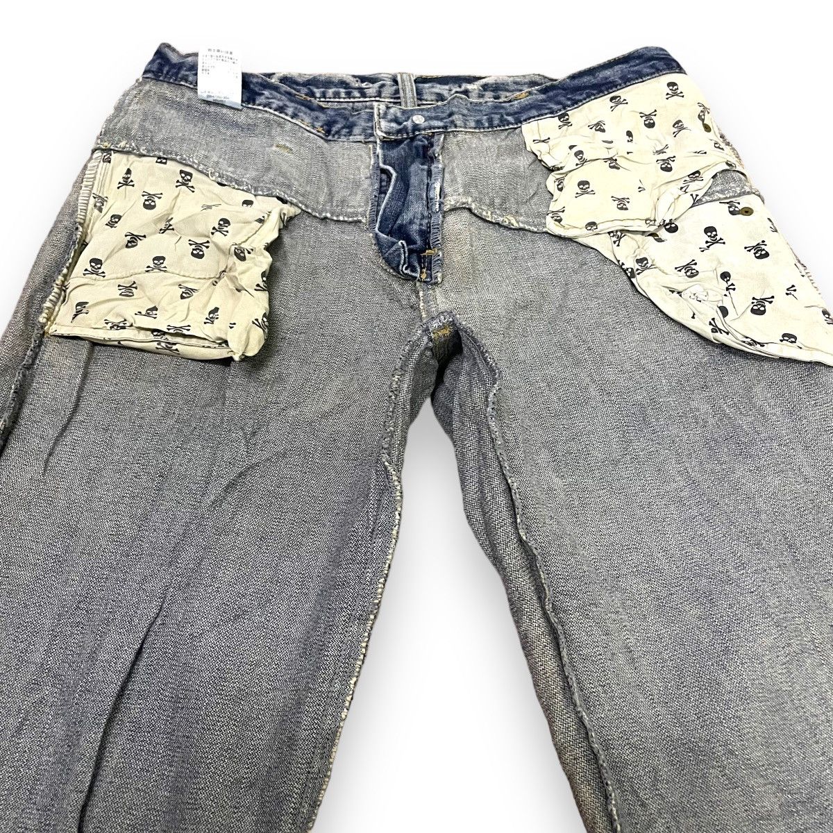 20471120 × Beauty Beast × Japanese Brand 🇯🇵☠️ DAILY TOPICS DOUBLE WAIST SKULL DENIM PANTS Size US 30 / EU 46 - 11 Thumbnail