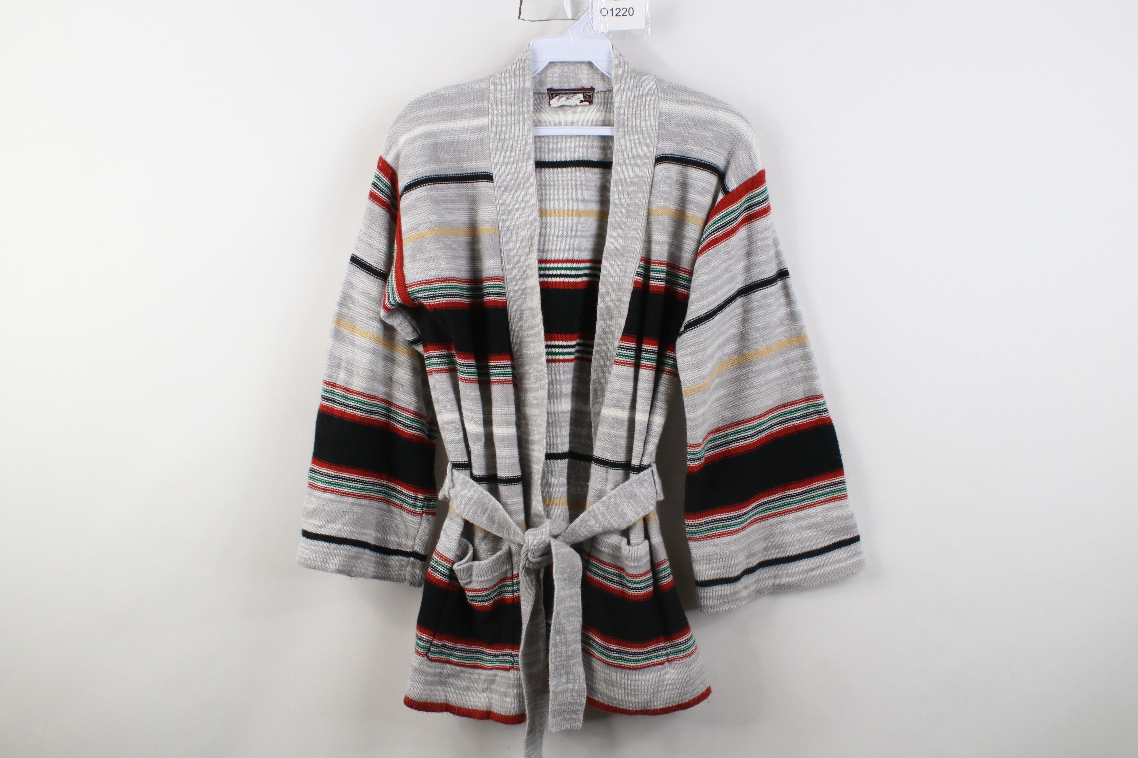 Vintage Vintage 70s Boho Chic Belted Flared Sleeve Cardigan Sweater Size M / US 6-8 / IT 42-44 - 1 Thumbnail
