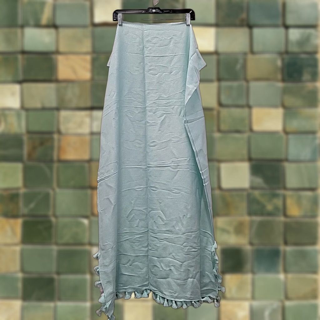 Lilly Pulitzer Lilly Pulitzer Scarf Wrap NWT Lana Tassels Light Llblue Blue Women 89in Size ONE SIZE - 1 Thumbnail
